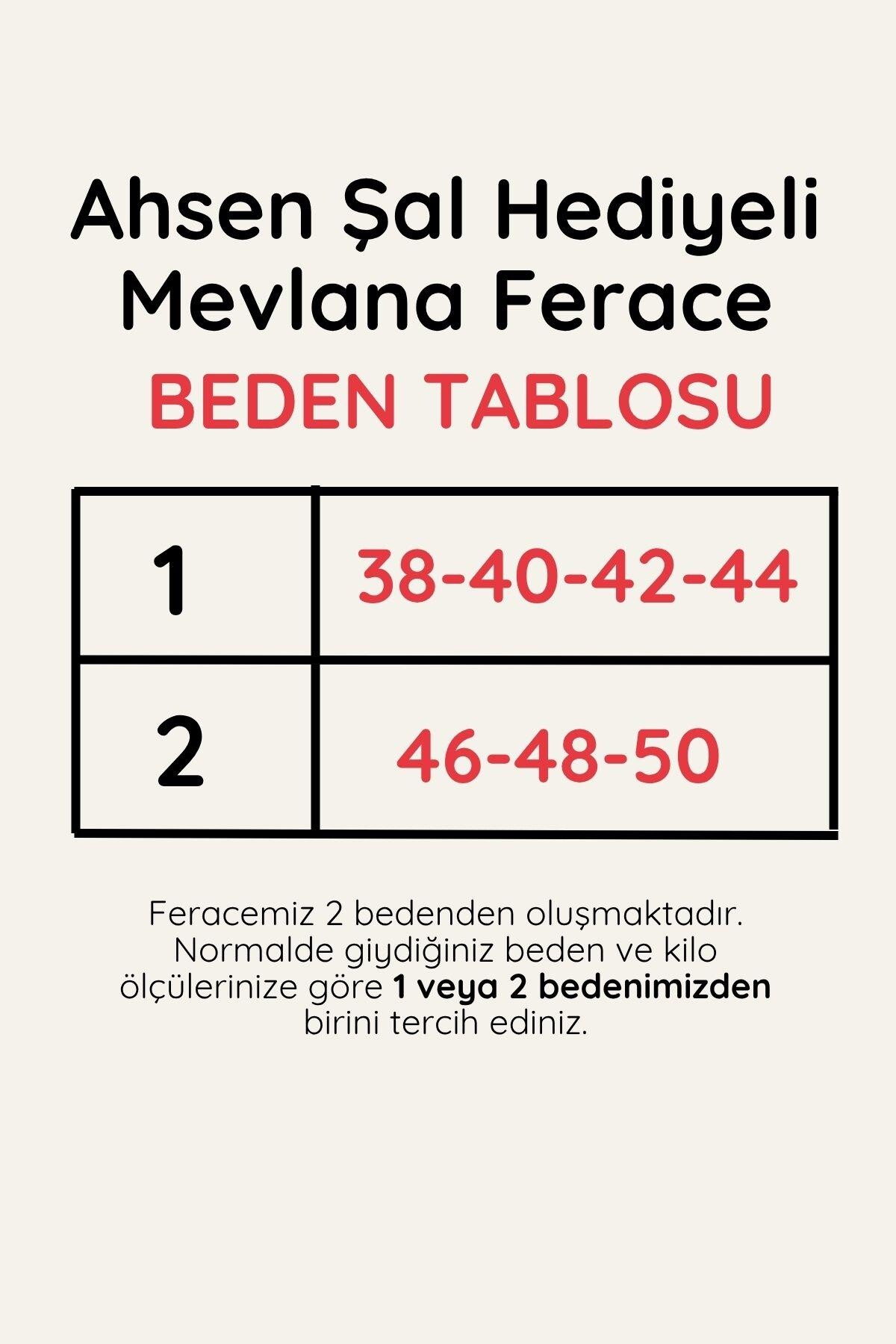Ahsen Mevlana Ferace Şal Hediyeli Takım Füme - 2