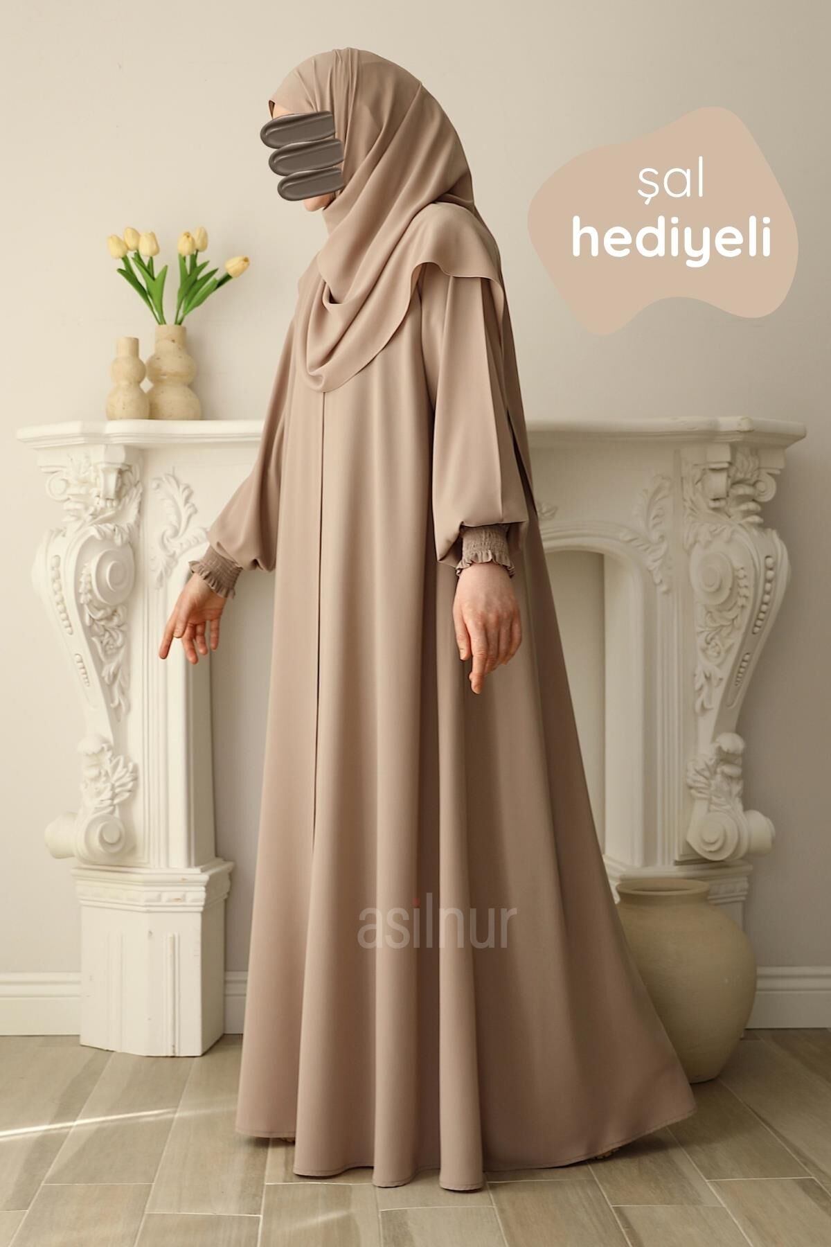 Ahsen Mevlana Ferace Şal Hediyeli Takım Taş - 1