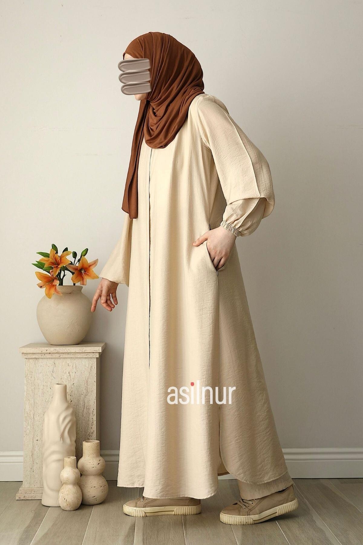 Aksa Bayan Umre İkili Takımı Bej - 3