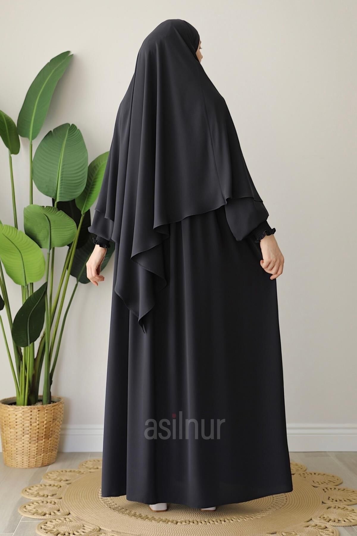 Alya Ferace Sufle Hediyeli Takım Füme - 9