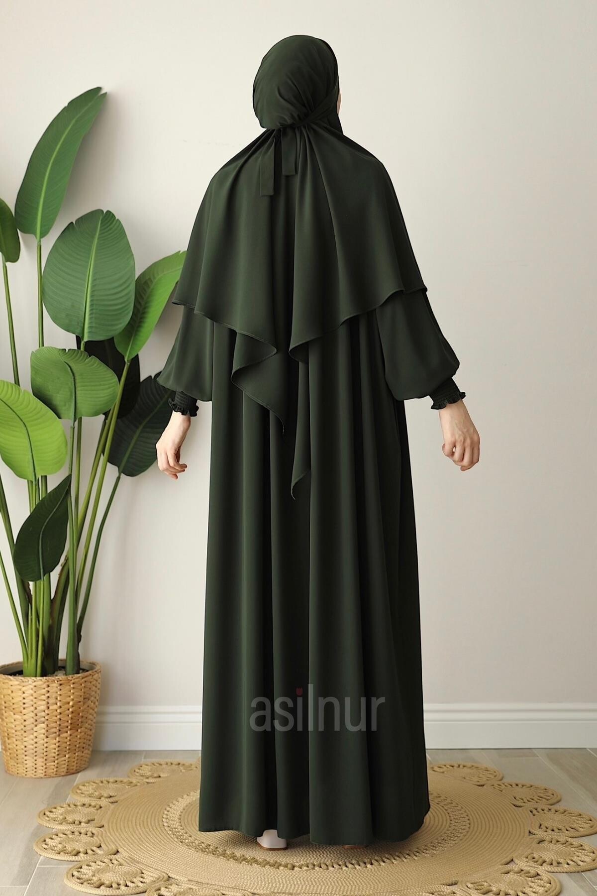 Alya Ferace Sufle Hediyeli Takım Haki - 7