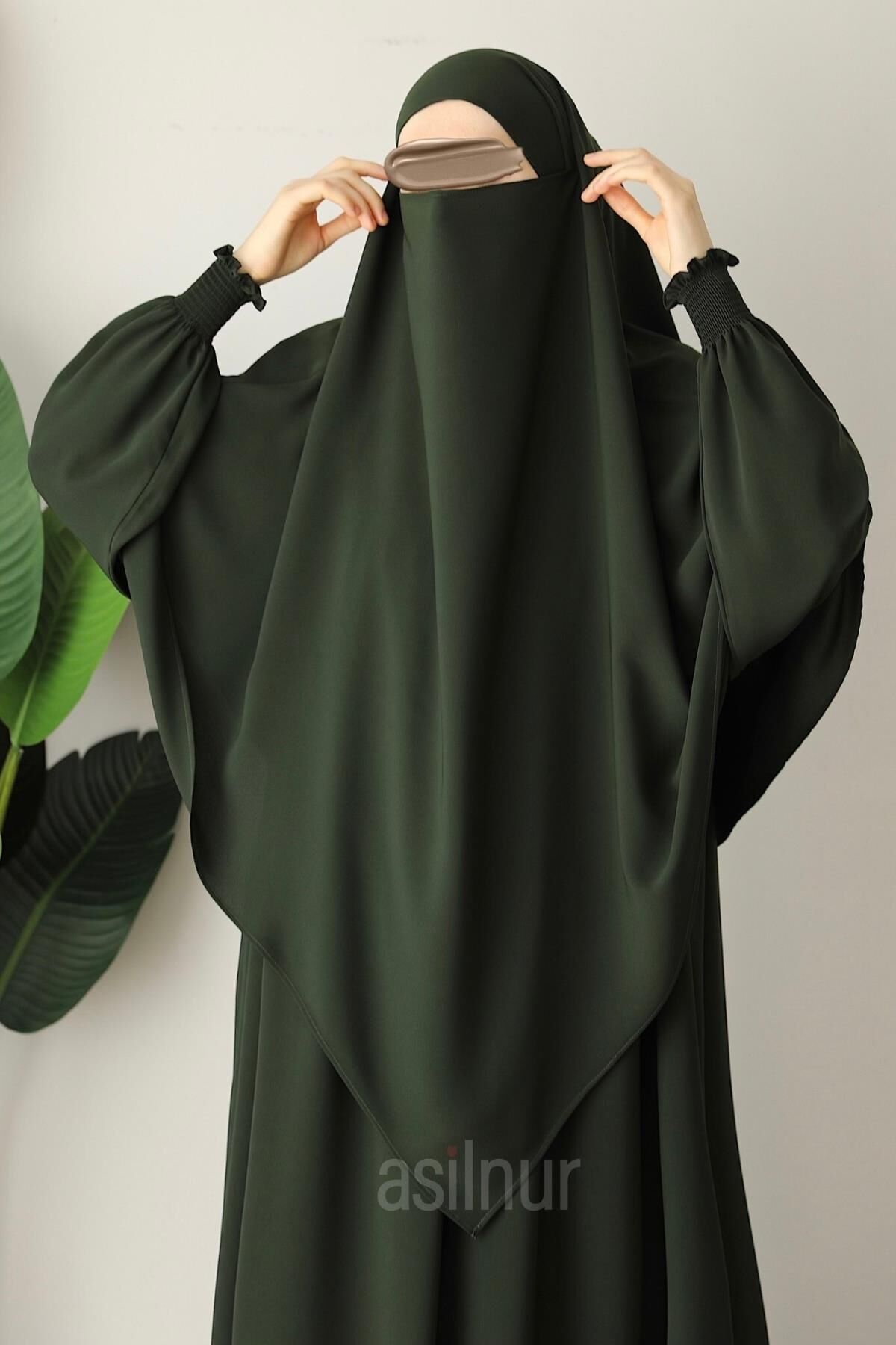 Alya Ferace Sufle Hediyeli Takım Haki - 10