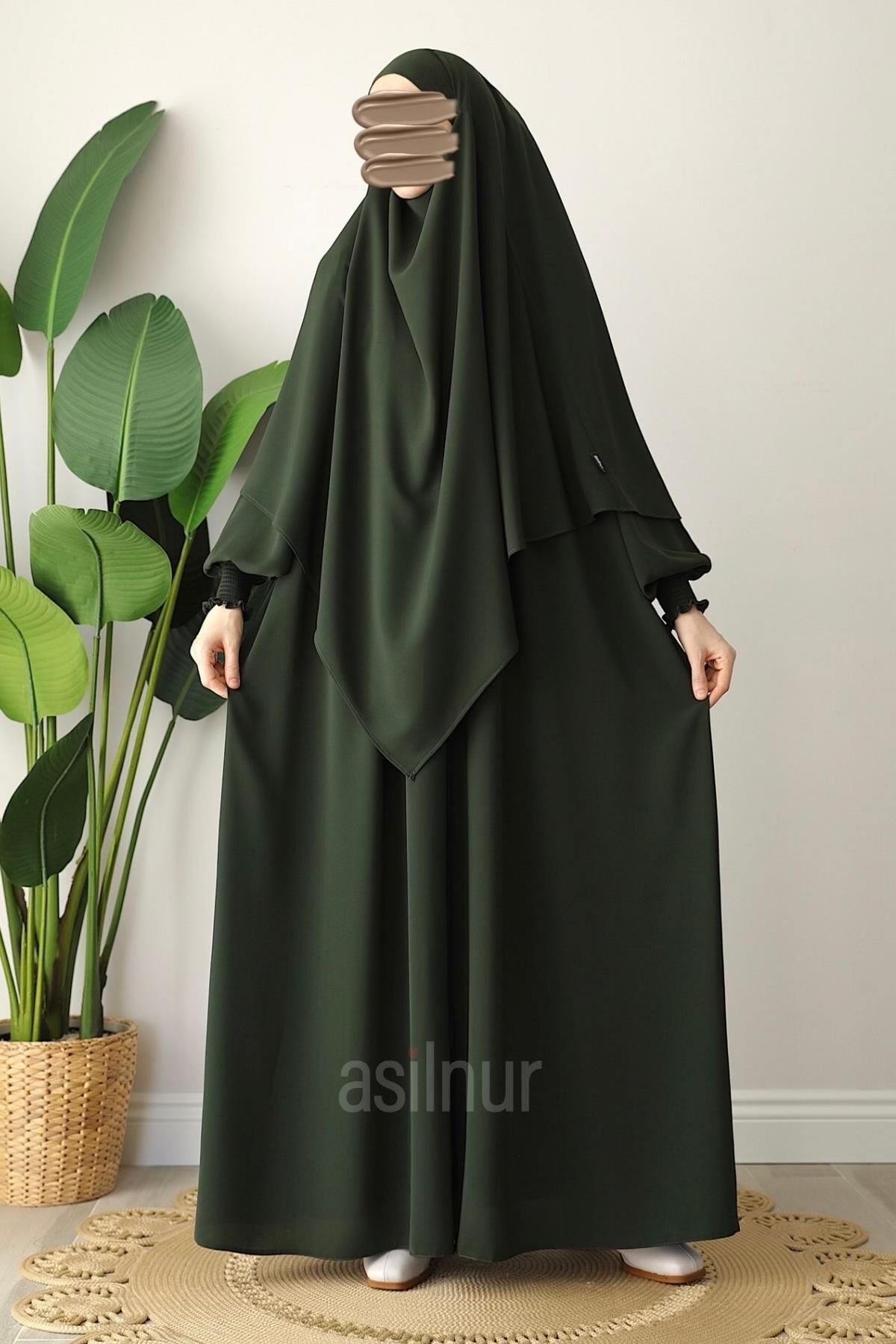 Alya Ferace Sufle Hediyeli Takım Haki - 13