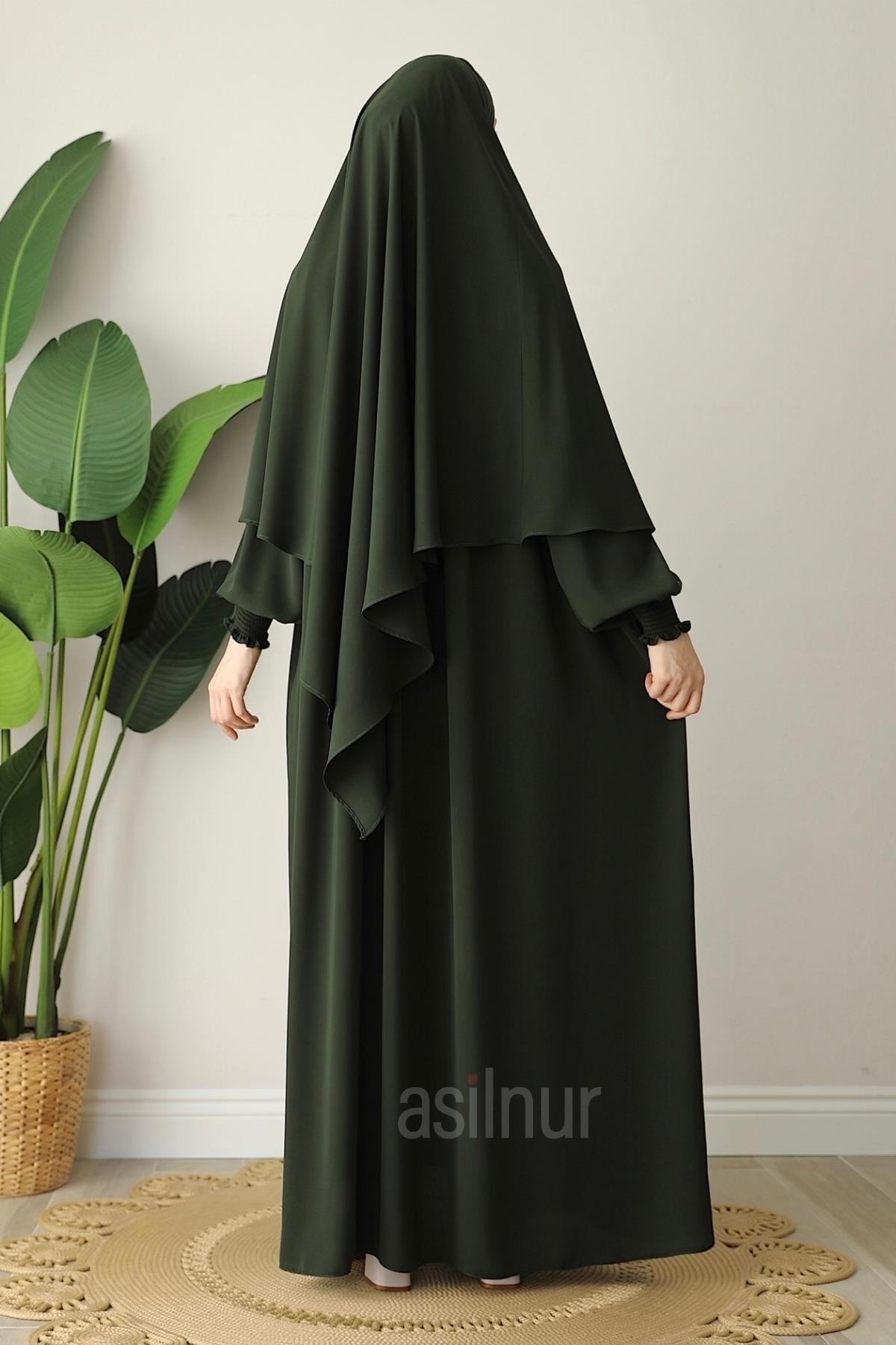 Alya Ferace Sufle Hediyeli Takım Haki - 6