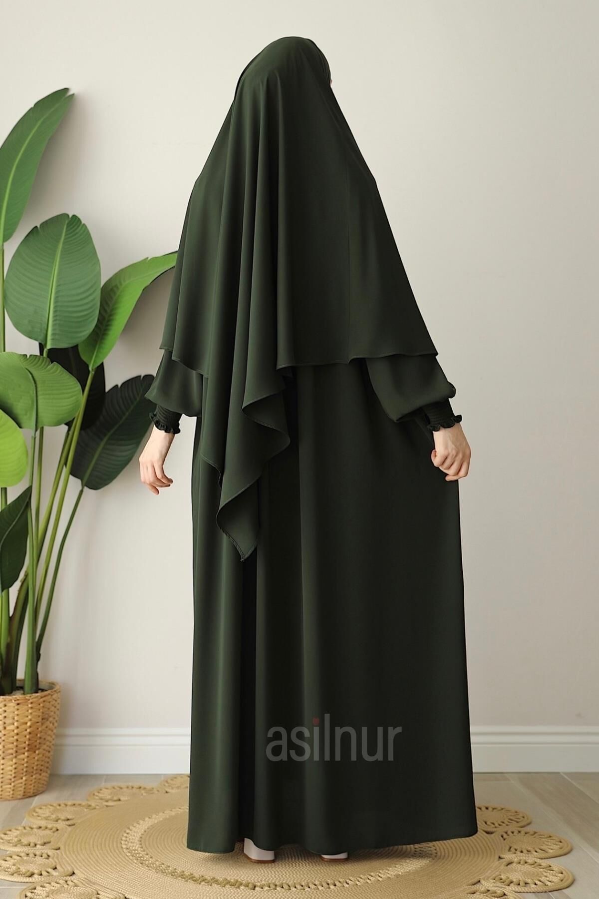 Alya Ferace Sufle Hediyeli Takım Haki - 6