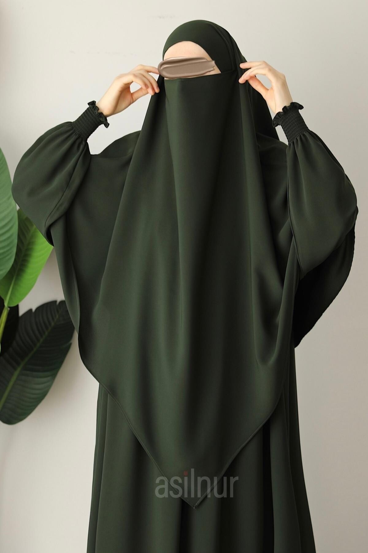 Alya Ferace Sufle Hediyeli Takım Haki - 10