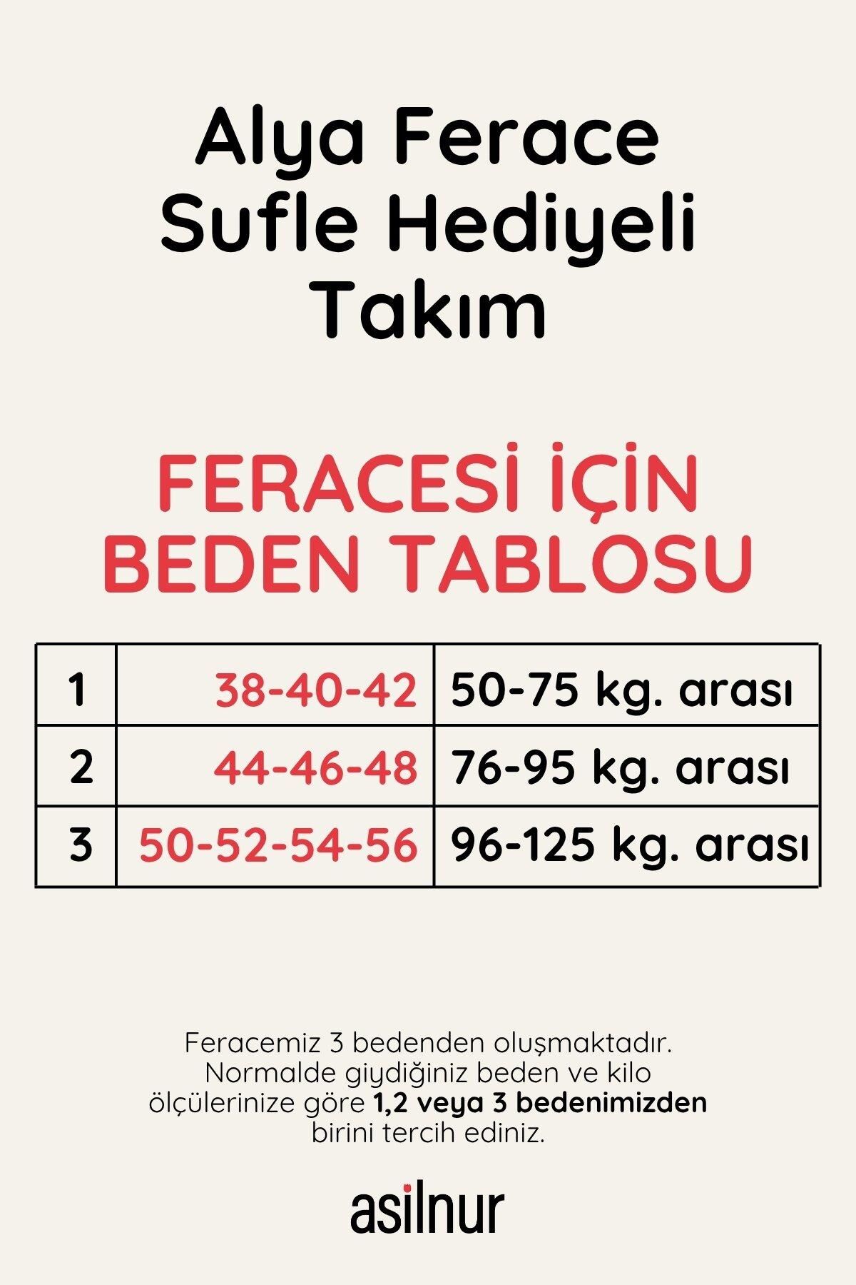 Alya Ferace Sufle Hediyeli Takım Kahverengi - 2