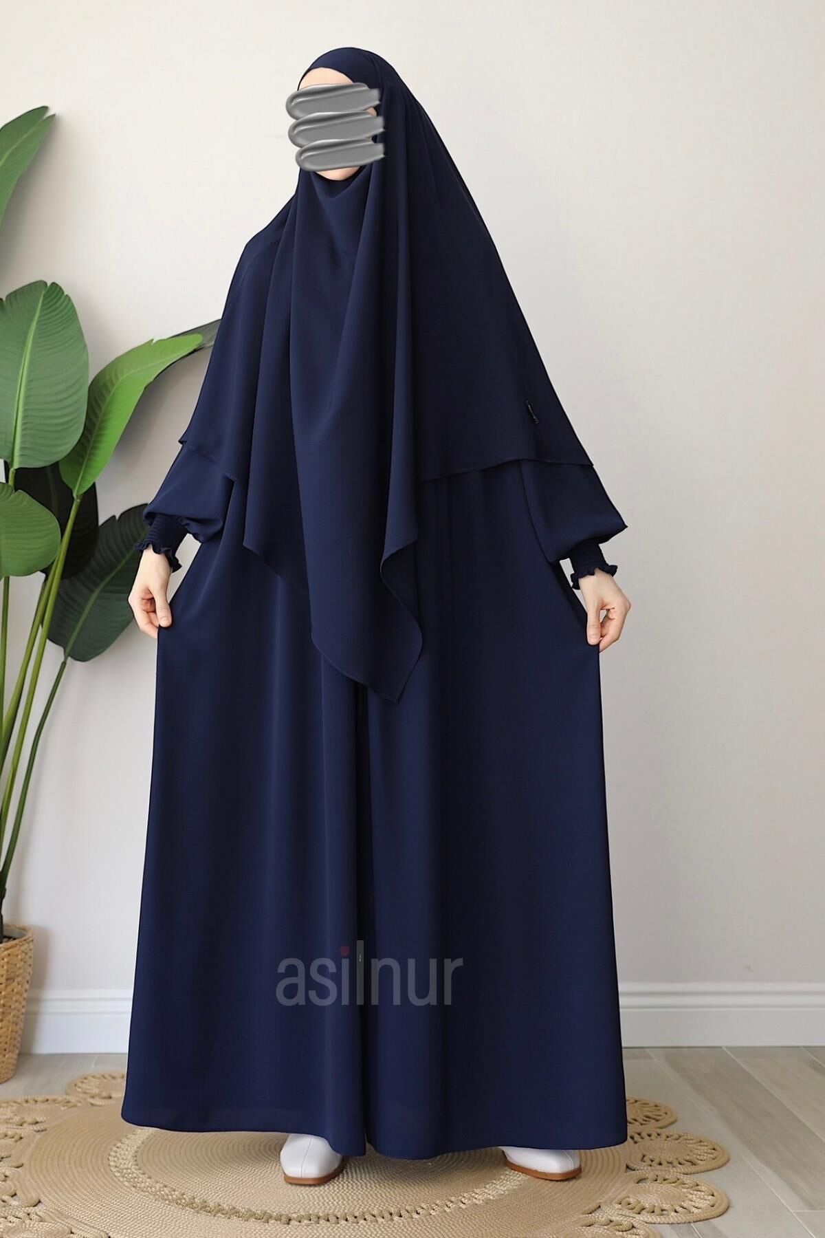 Alya Ferace Sufle Hediyeli Takım Lacivert - 3