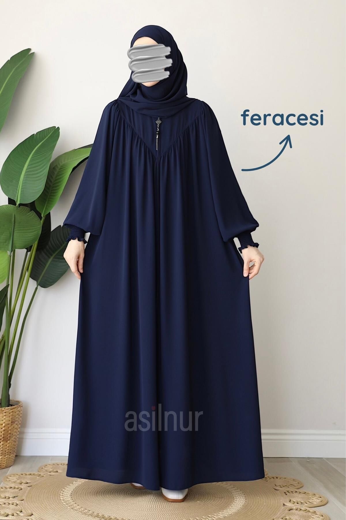 Alya Ferace Sufle Hediyeli Takım Lacivert - 5