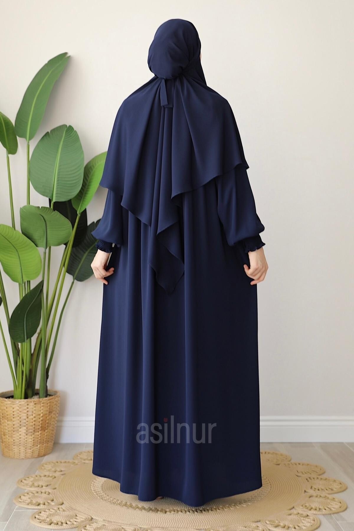 Alya Ferace Sufle Hediyeli Takım Lacivert - 8