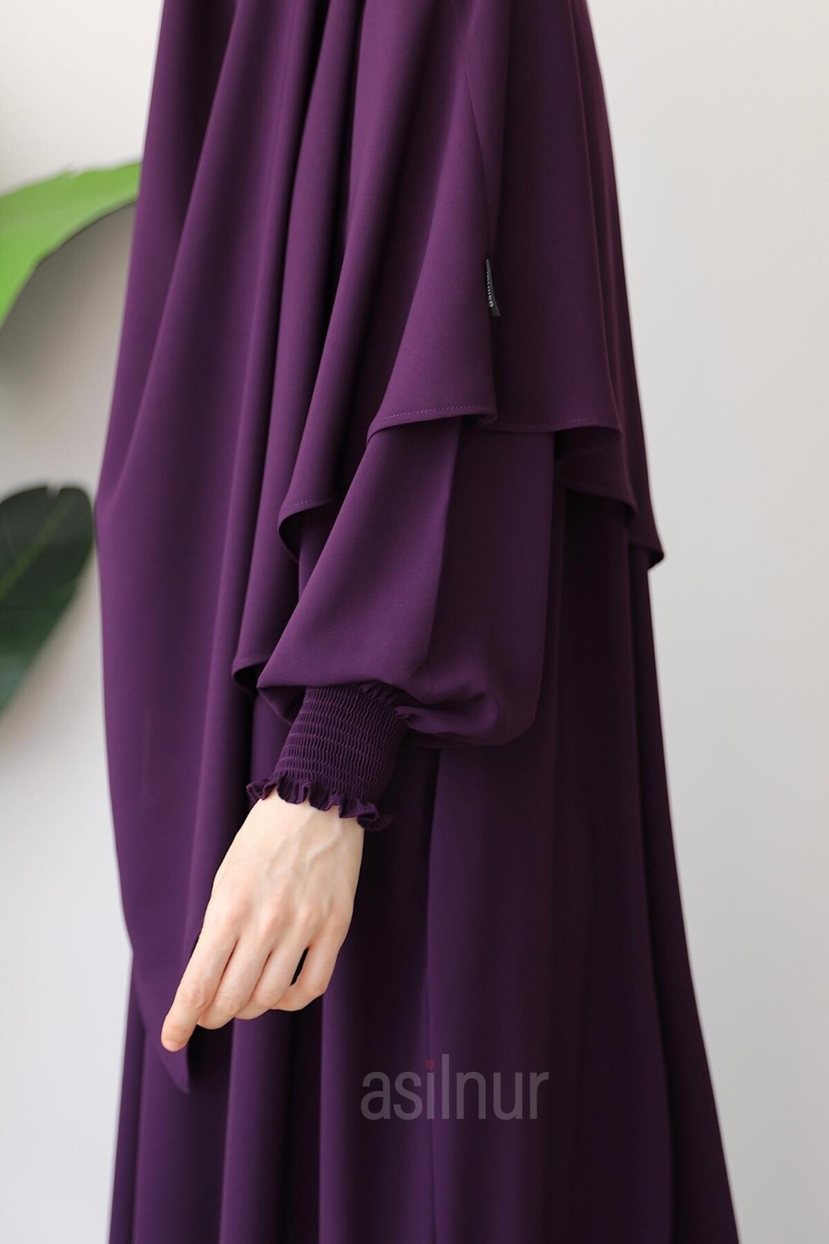 Alya Ferace Sufle Hediyeli Takım Mürdüm - 7