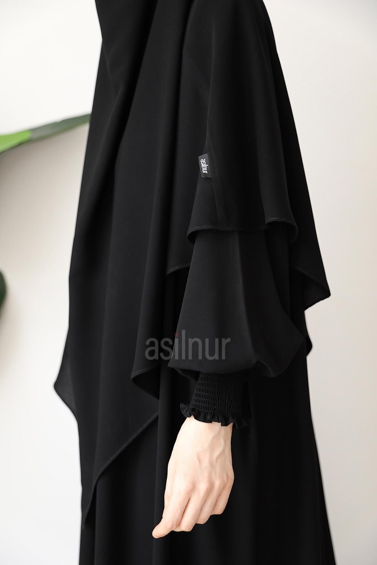 Alya Ferace Sufle Hediyeli Takım Siyah - 5