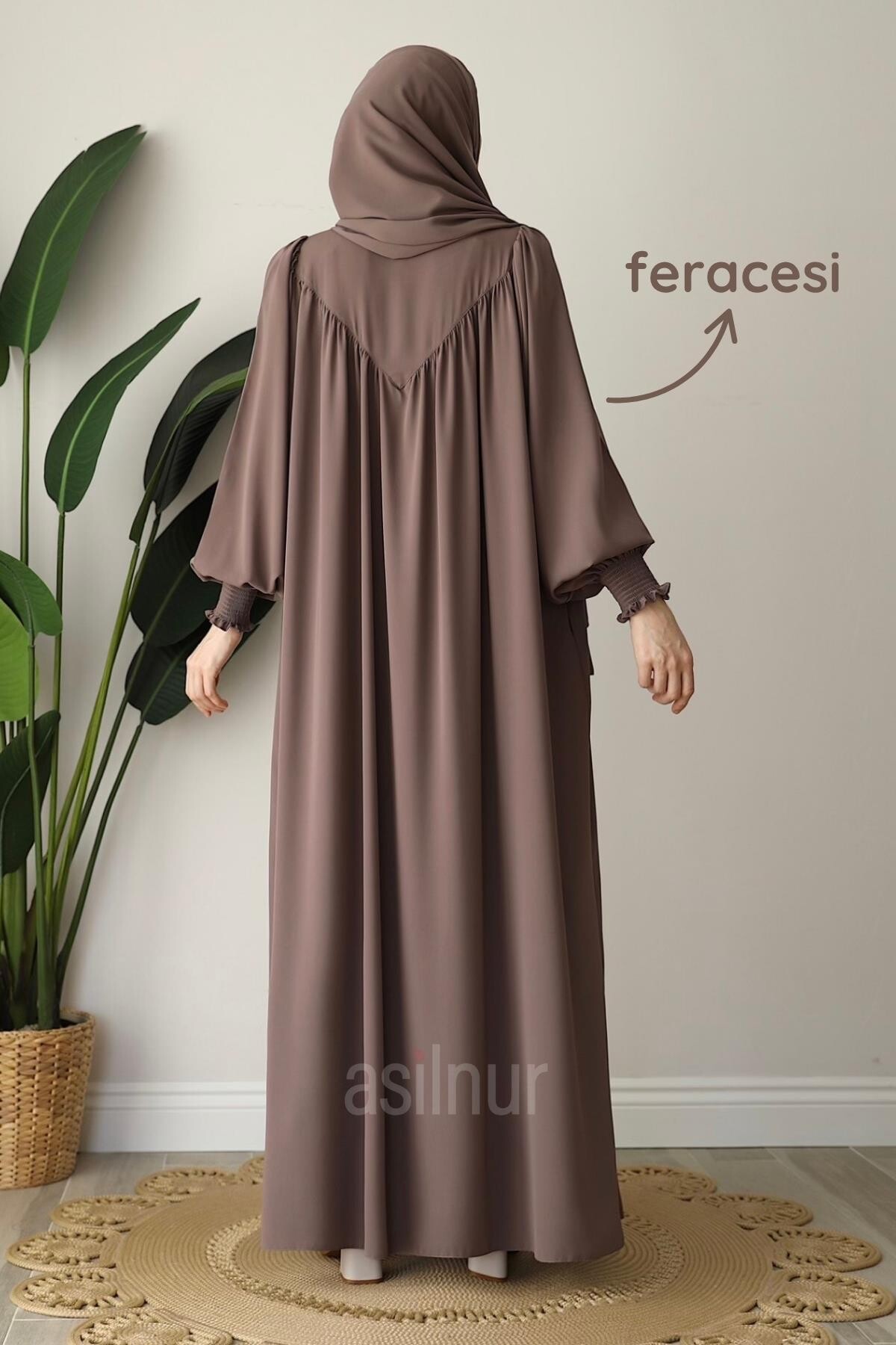 Alya Ferace Sufle Hediyeli Takım Vizon - 5