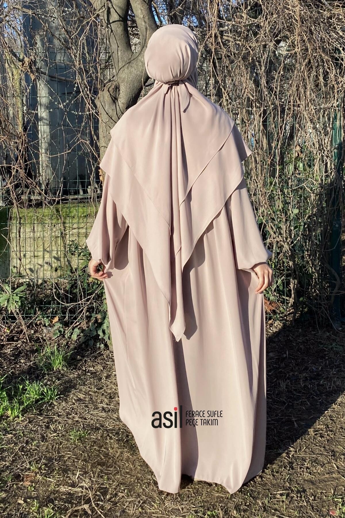 Asil Ferace Sufle Peçe Takım Bej - 3