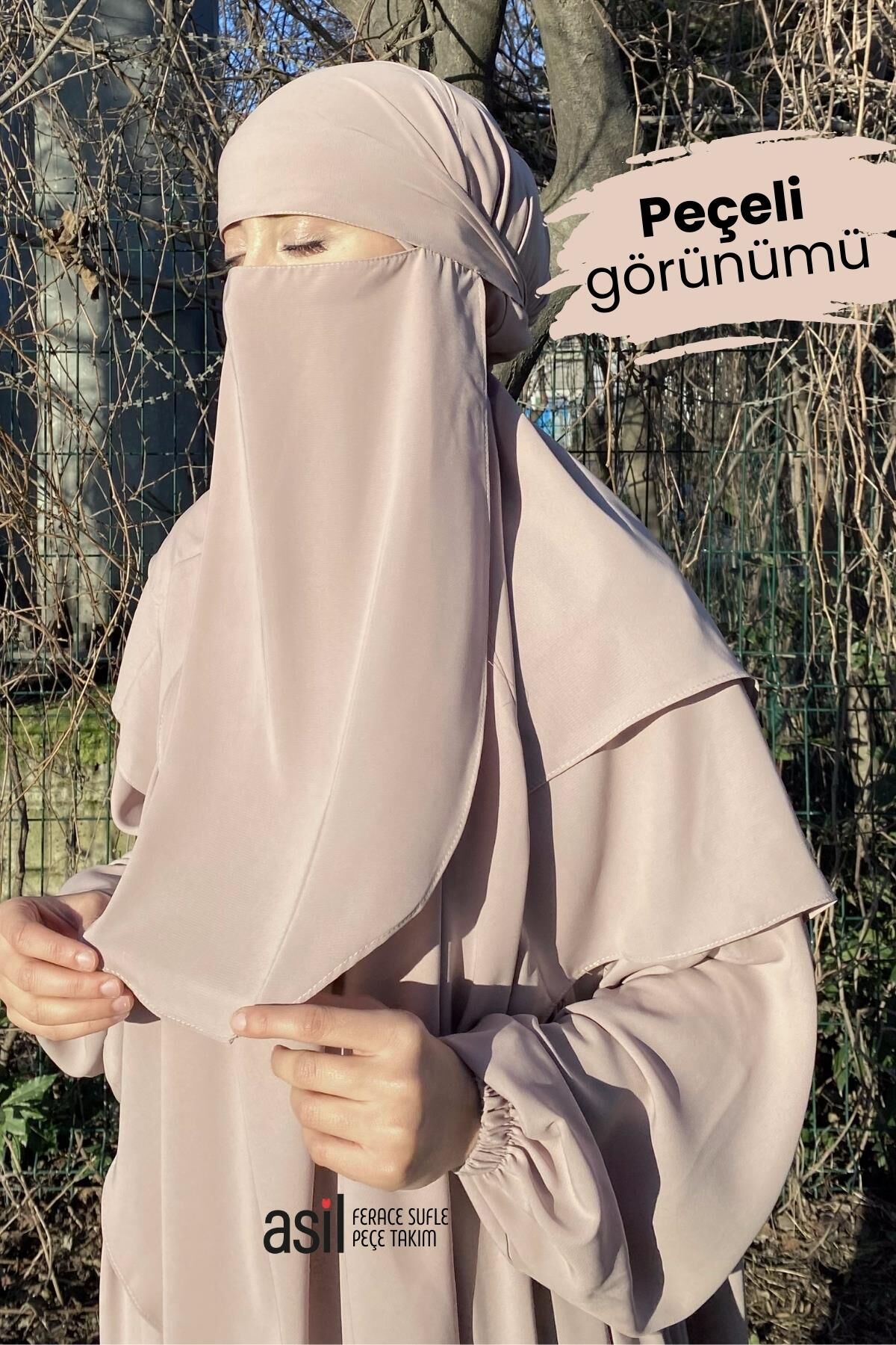 Asil Ferace Sufle Peçe Takım Bej - 5