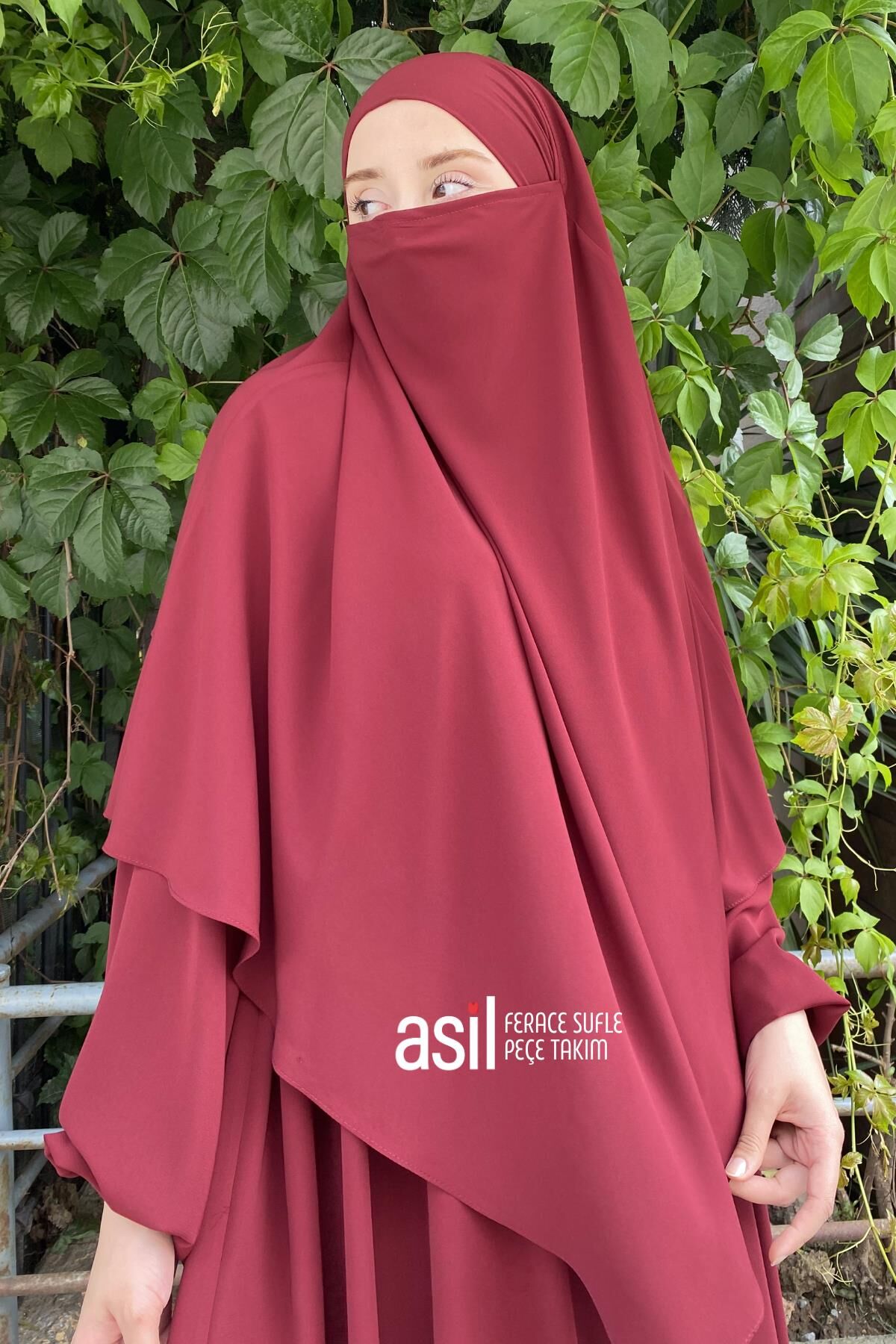 Asil Ferace Sufle Peçe Takım Bordo - 5