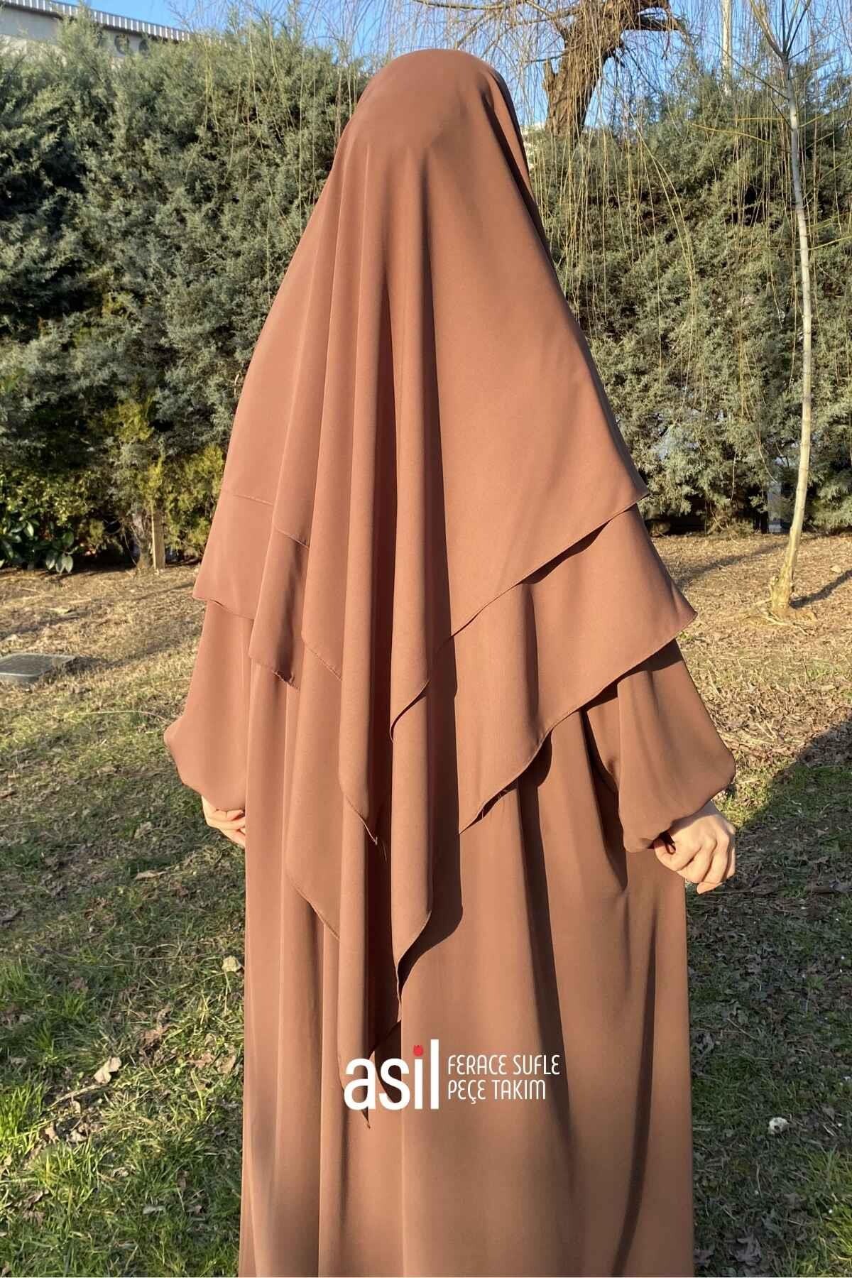 Asil Ferace Sufle Peçe Takım Camel - 3
