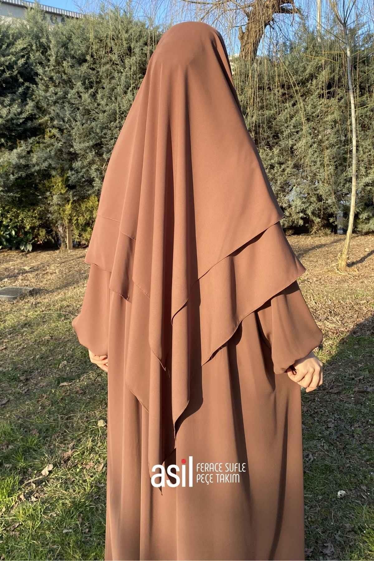 Asil Ferace Sufle Peçe Takım Camel - 3