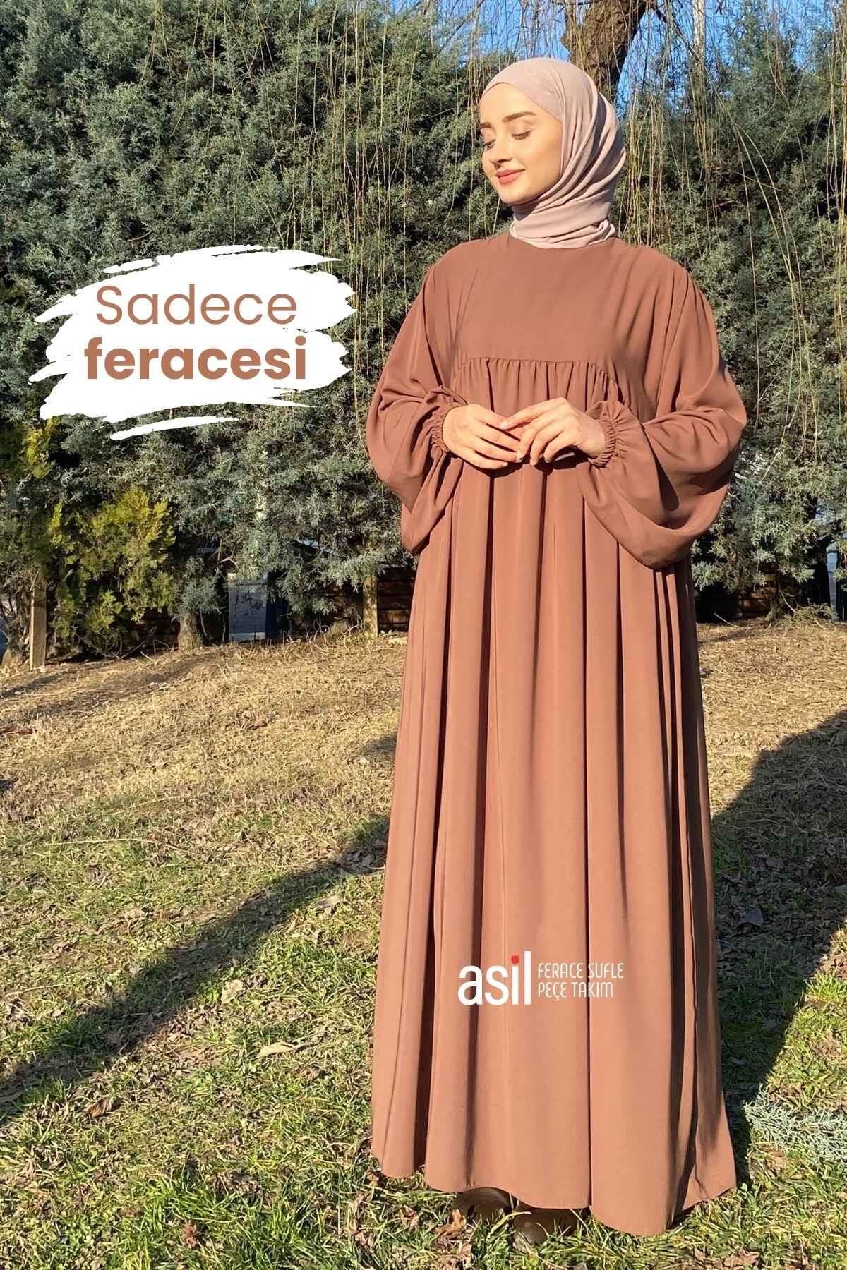 Asil Ferace Sufle Peçe Takım Camel - 6
