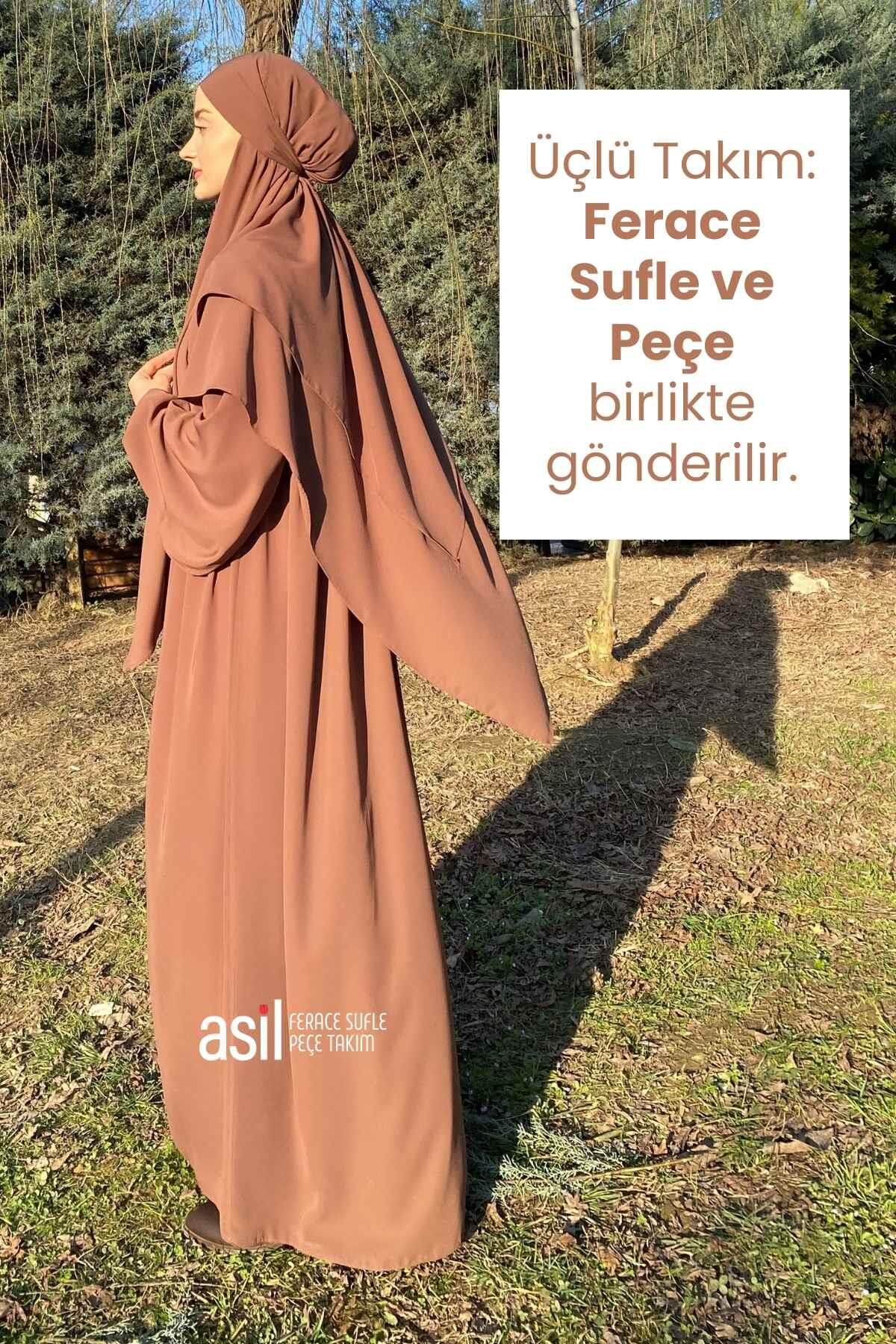 Asil Ferace Sufle Peçe Takım Camel - 4