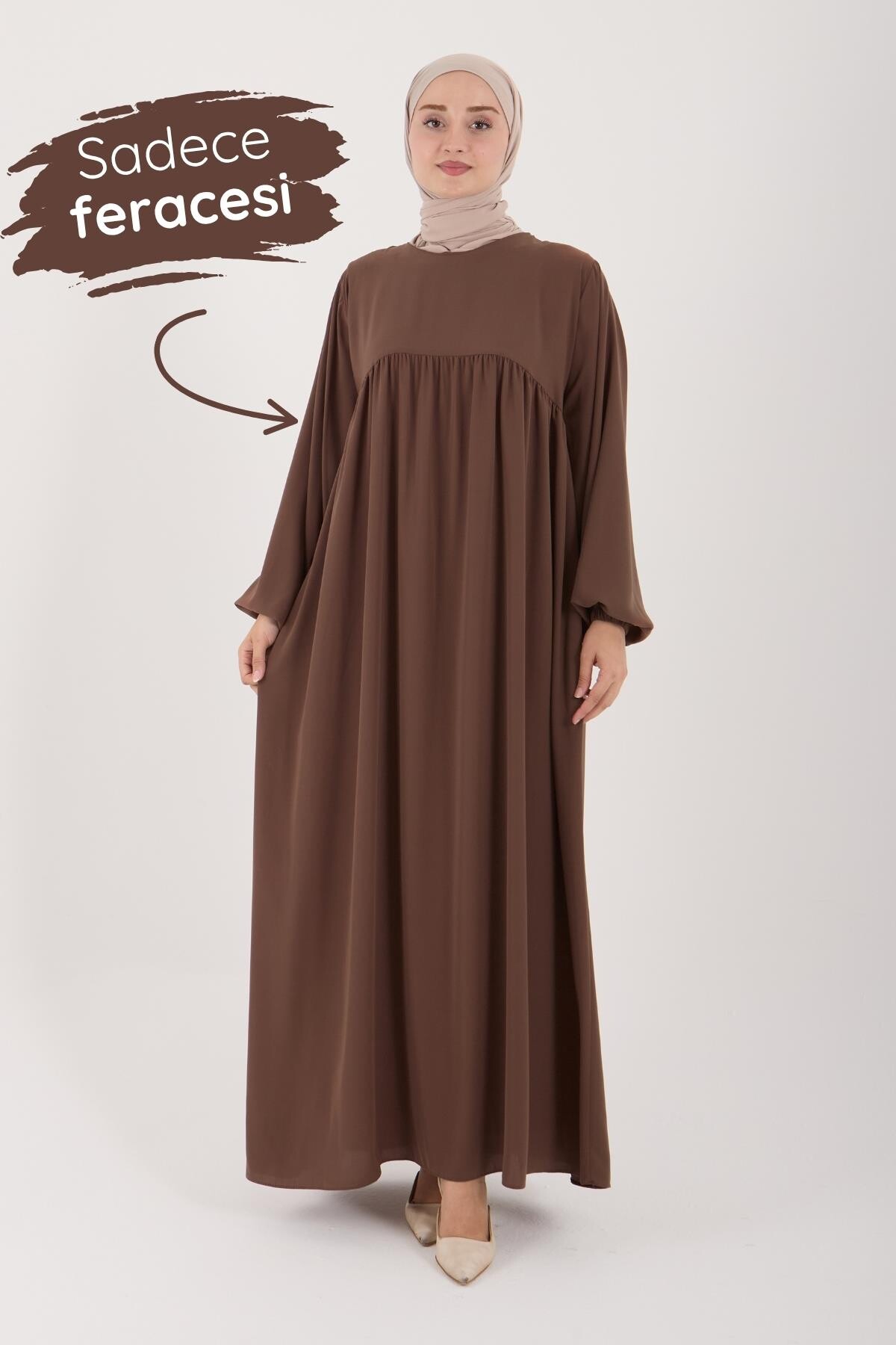 Asil Ferace Sufle Peçe Takım Camel - 7