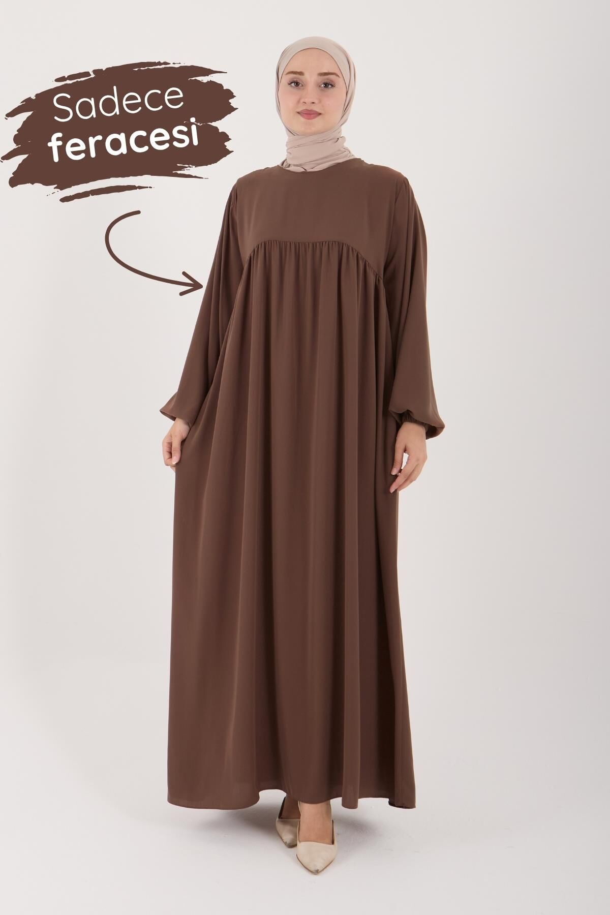 Asil Ferace Sufle Peçe Takım Camel - 7