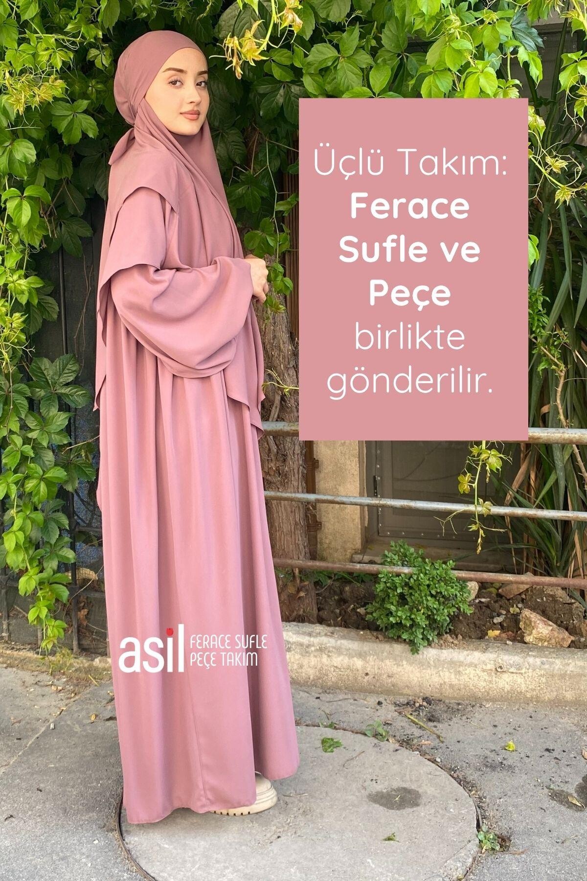 Asil Ferace Sufle Peçe Takım Gül Kurusu - 2