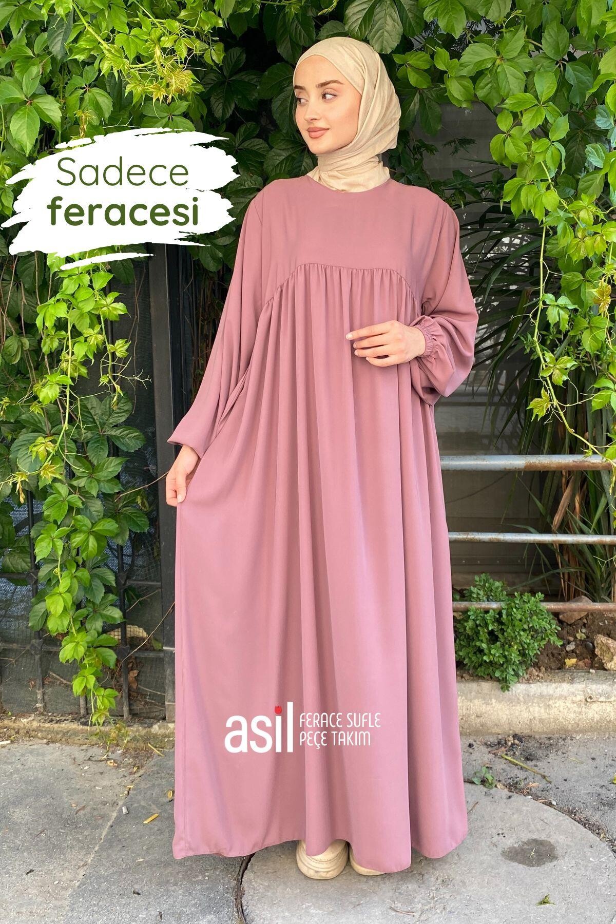 Asil Ferace Sufle Peçe Takım Gül Kurusu - 7