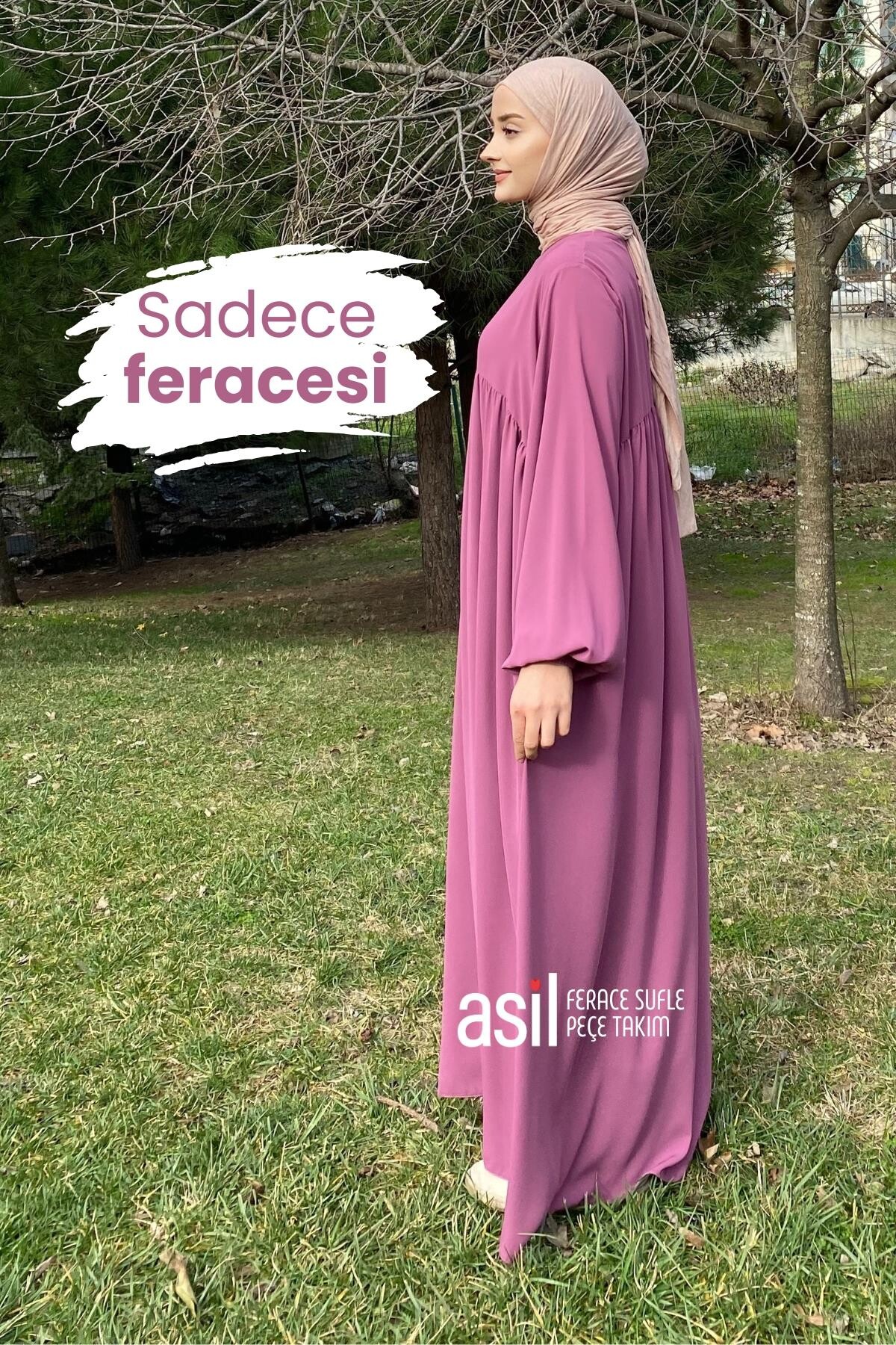 Asil Ferace Sufle Peçe Takım Gül - 6