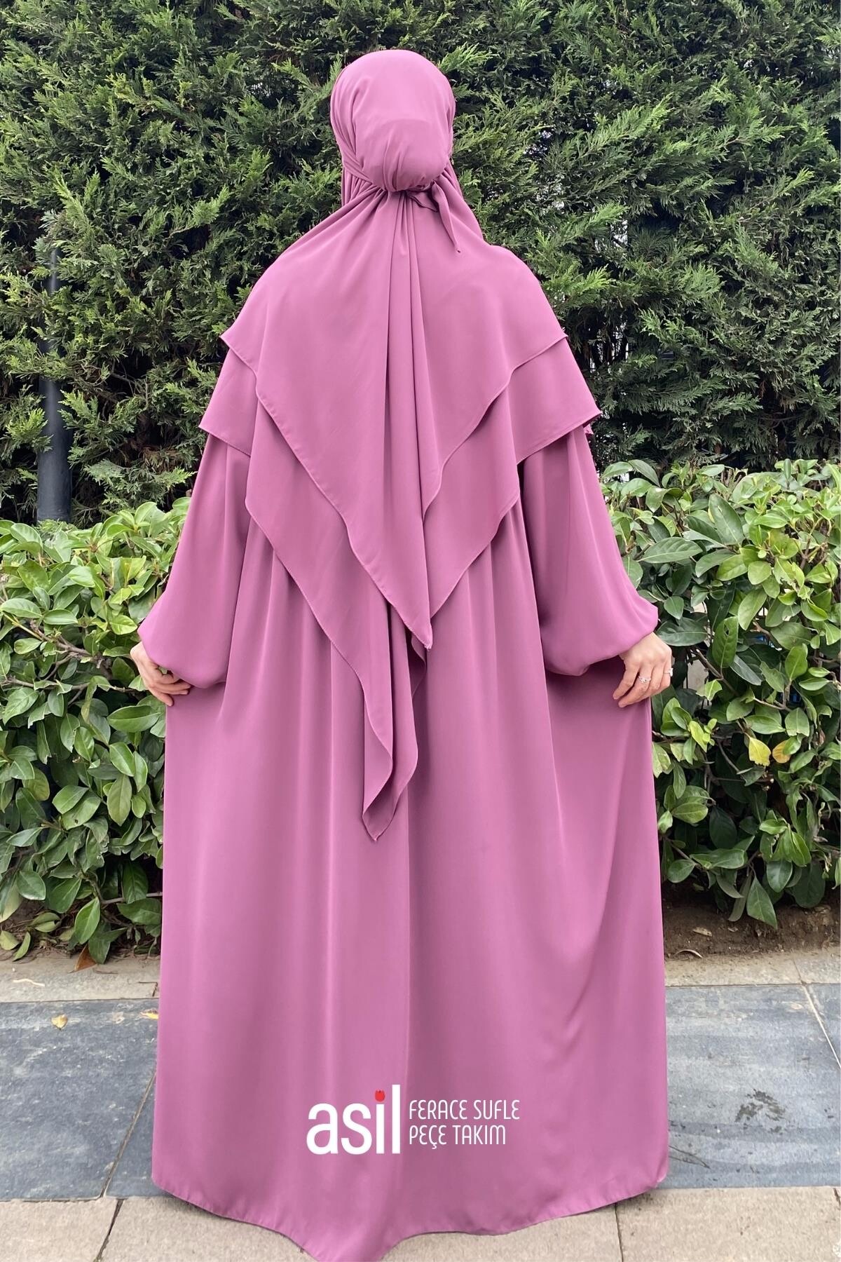 Asil Ferace Sufle Peçe Takım Gül - 3