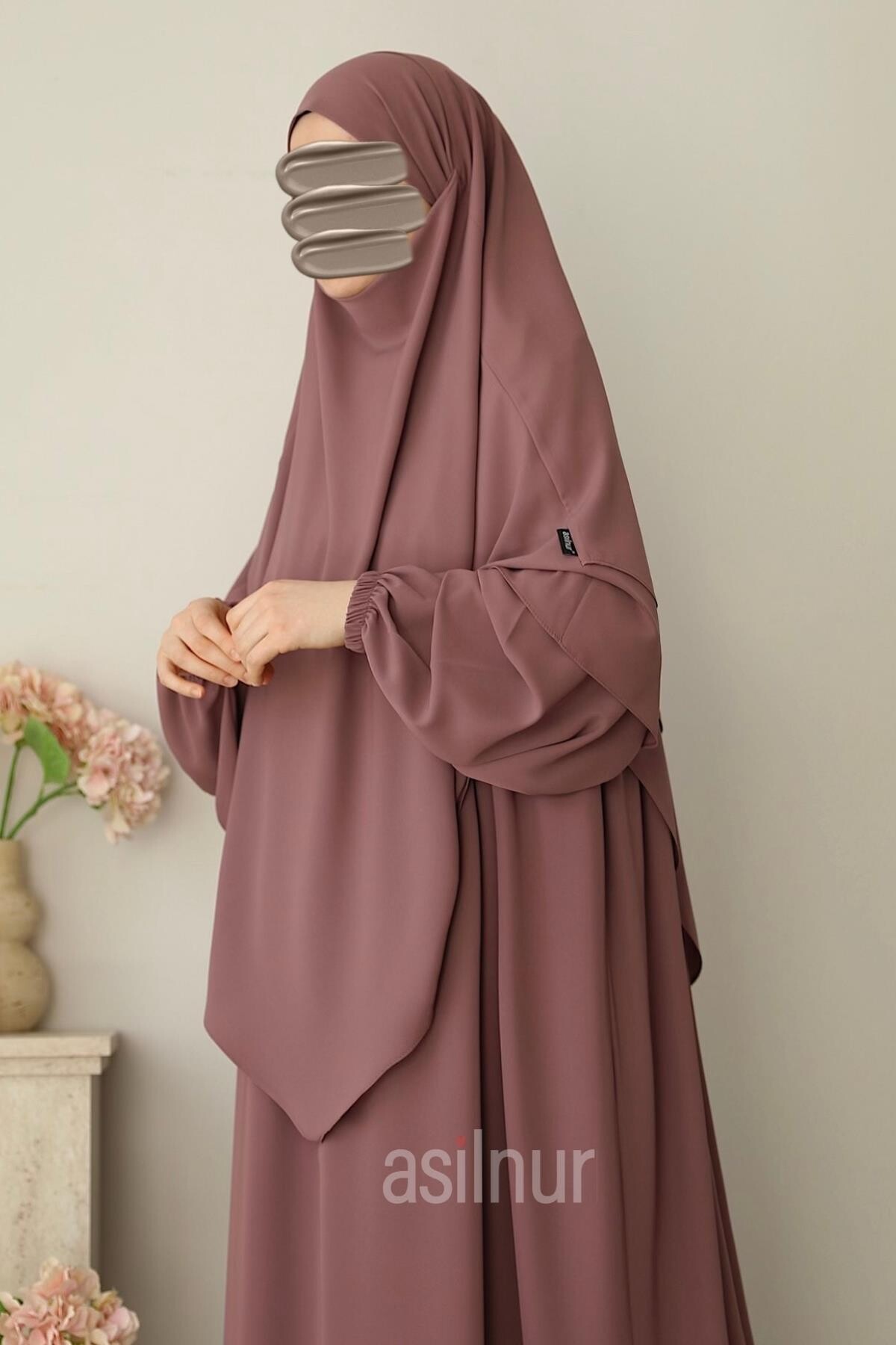 Asil Ferace Sufle Peçe Takım Gül Kurusuu - 1