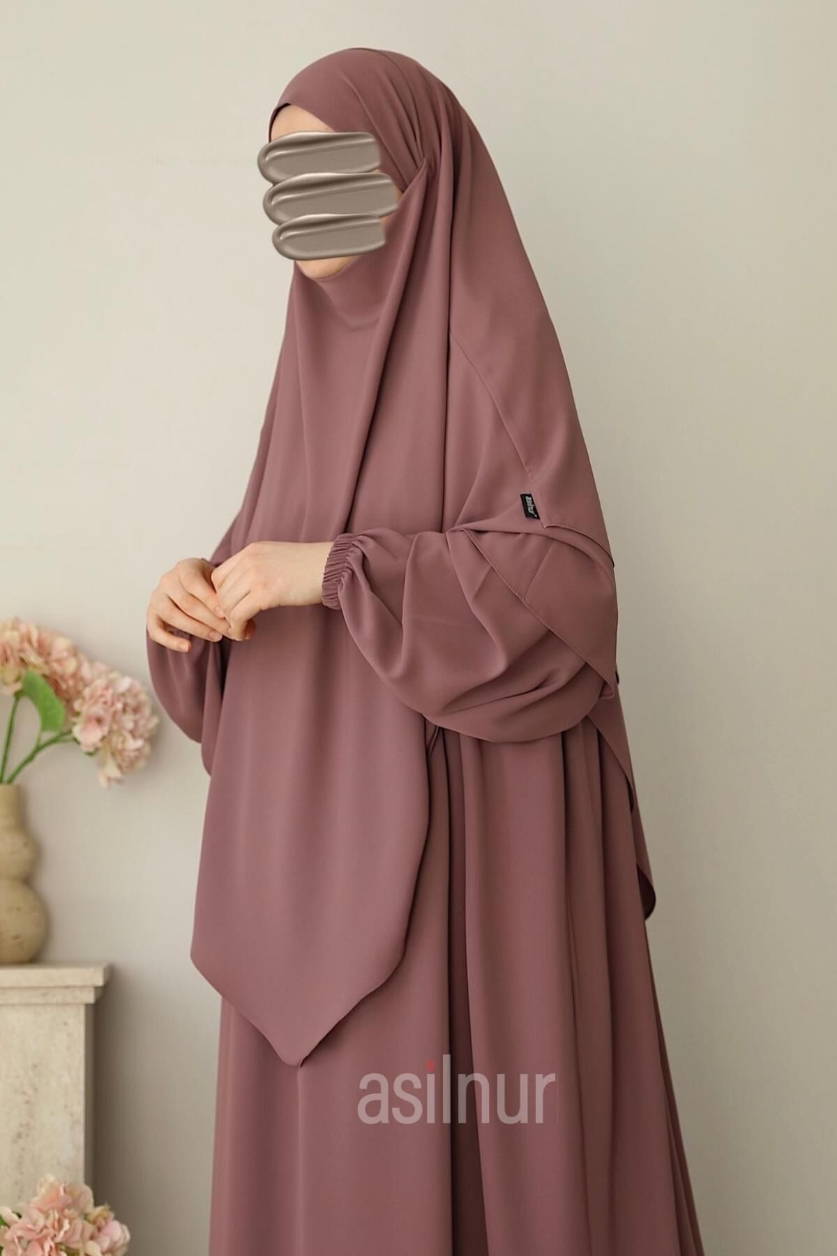 Asil Ferace Sufle Peçe Takım Gül Kurusuu - 1