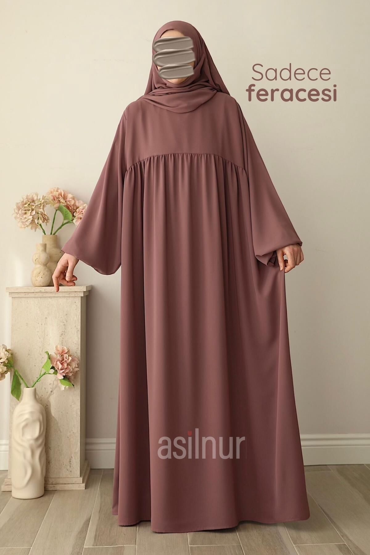 Asil Ferace Sufle Peçe Takım Gül Kurusuu - 3