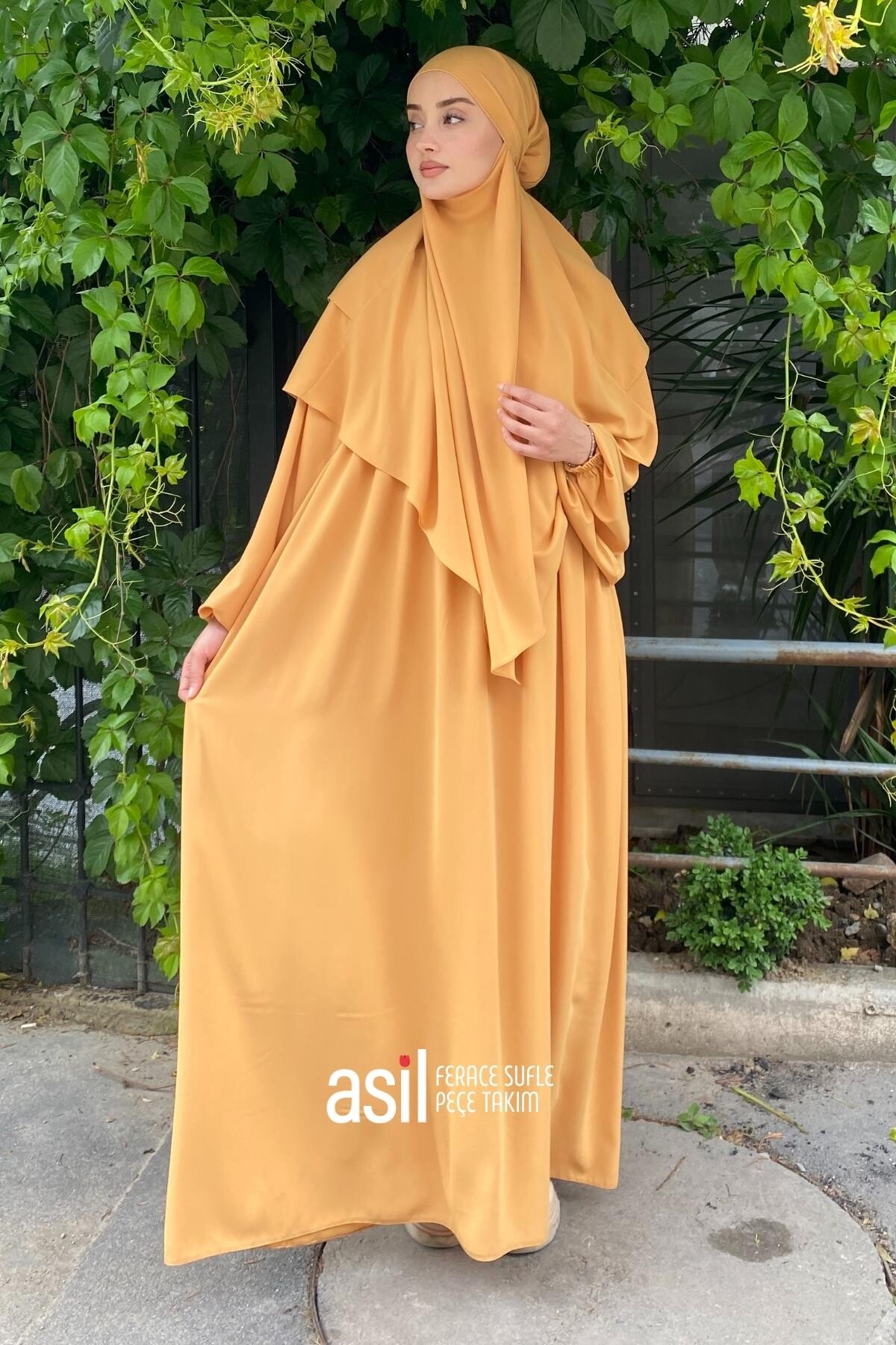Asil Ferace Sufle Peçe Takım Hardal 