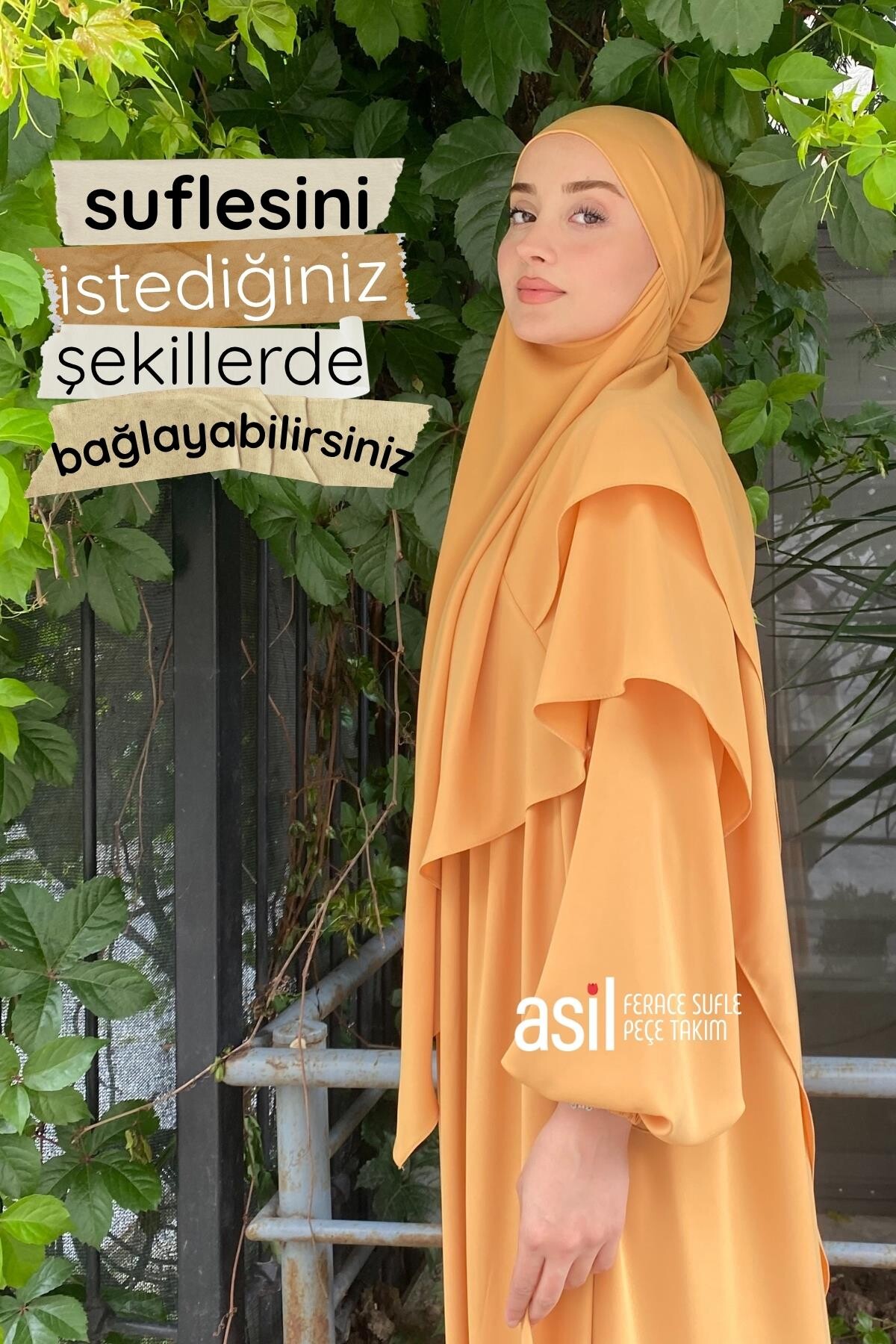 Asil Ferace Sufle Peçe Takım Hardal - 10