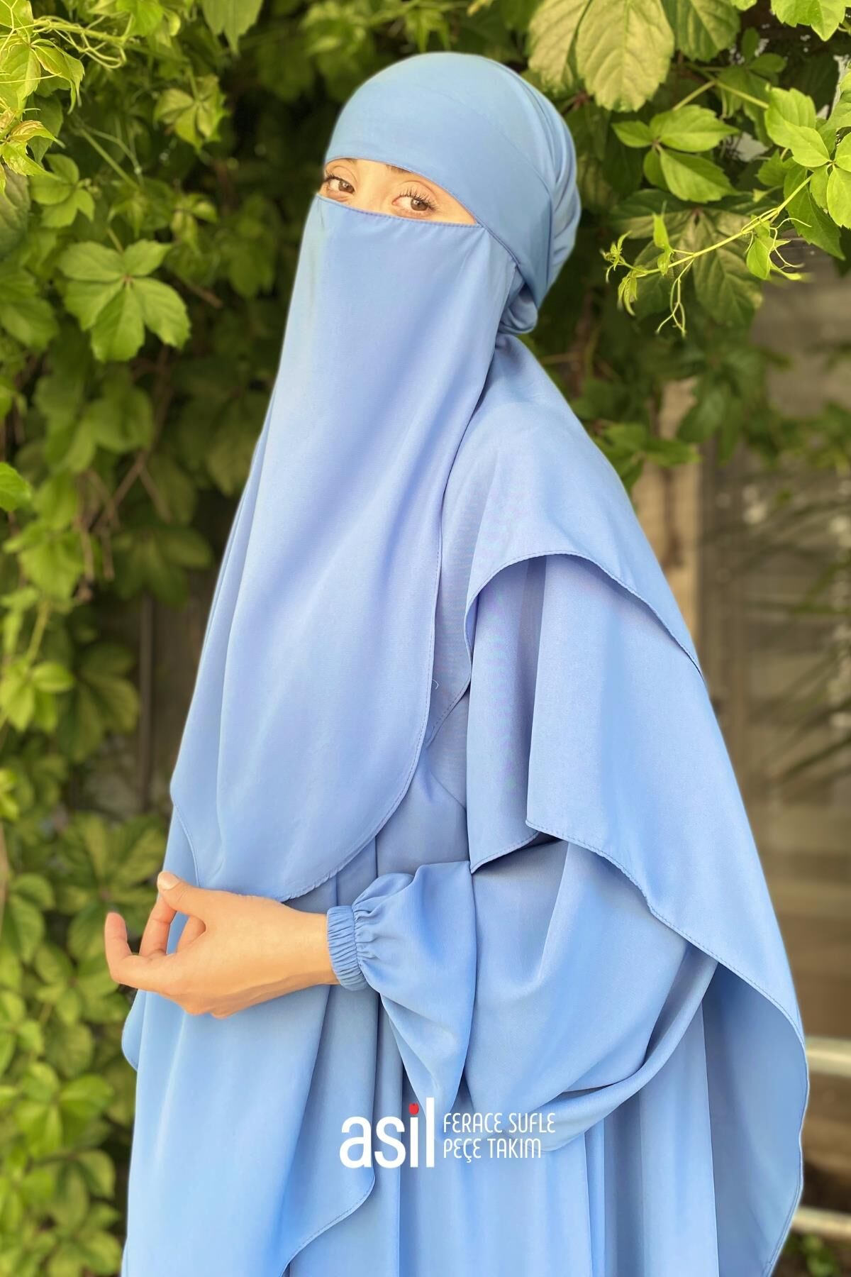 Asil Ferace Sufle Peçe Takım İndigo - 7