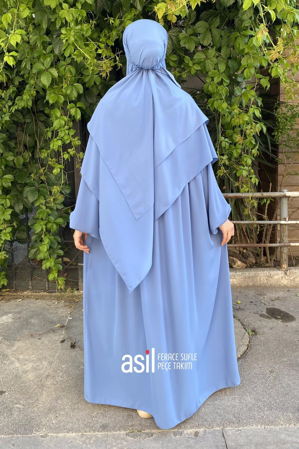 Asil Ferace Sufle Peçe Takım İndigo - 8