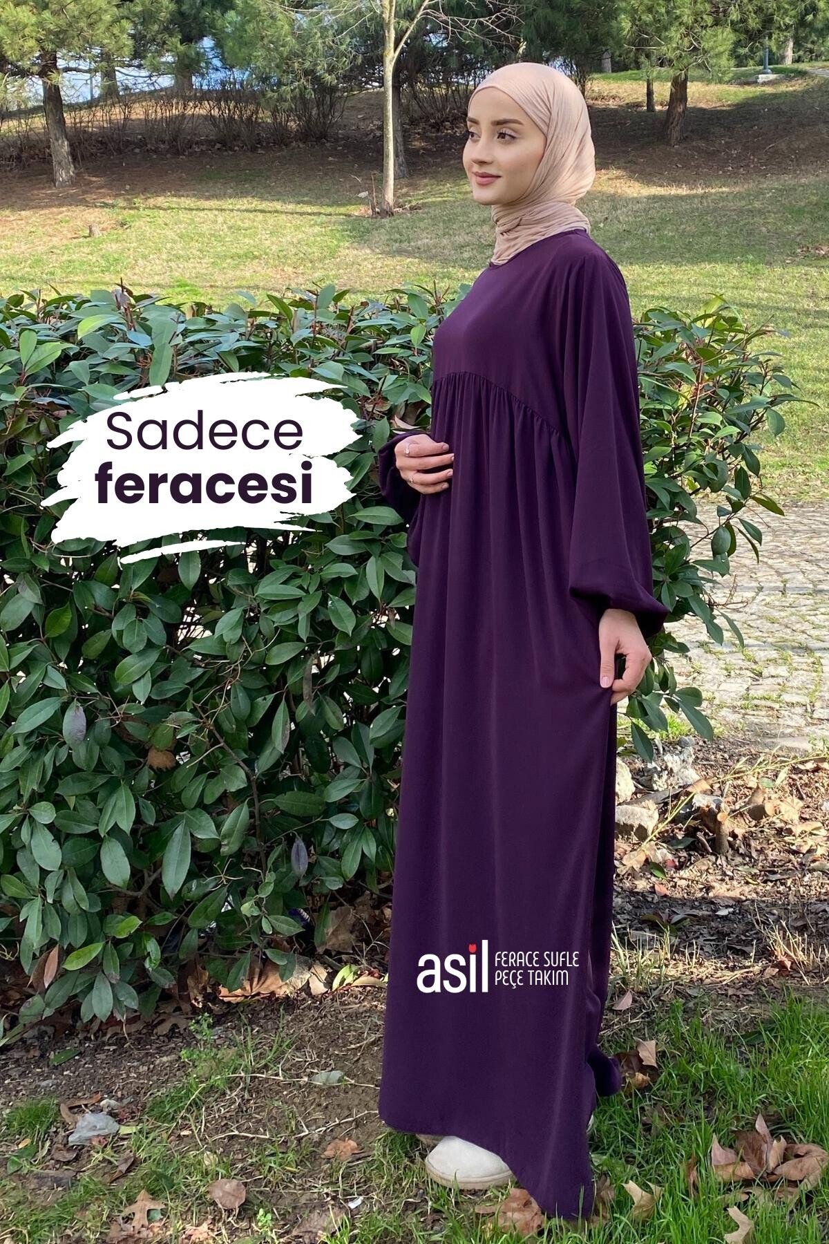 Asil Ferace Sufle Peçe Takım Mürdüm - 6