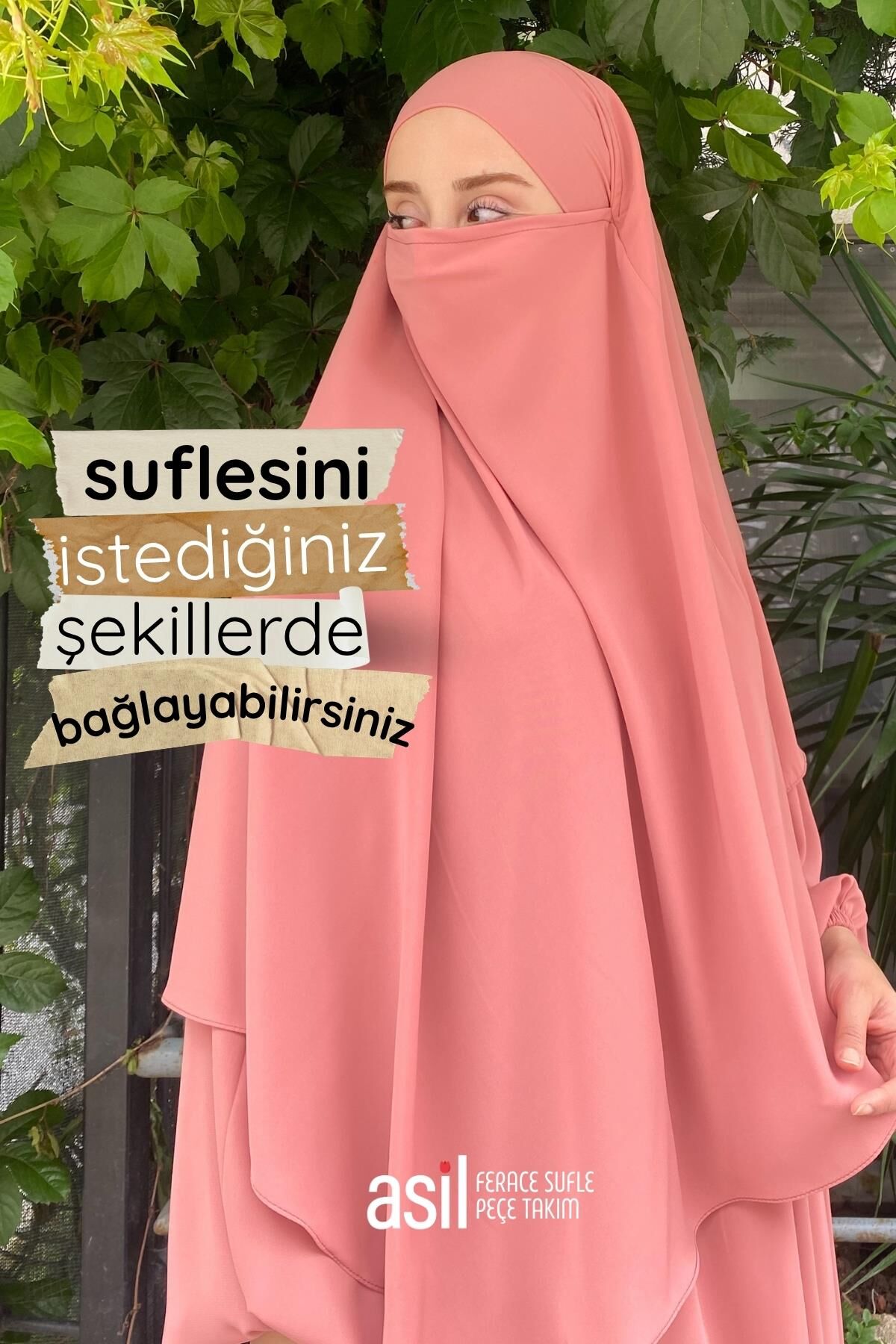 Asil Ferace Sufle Peçe Takım Somon - 5