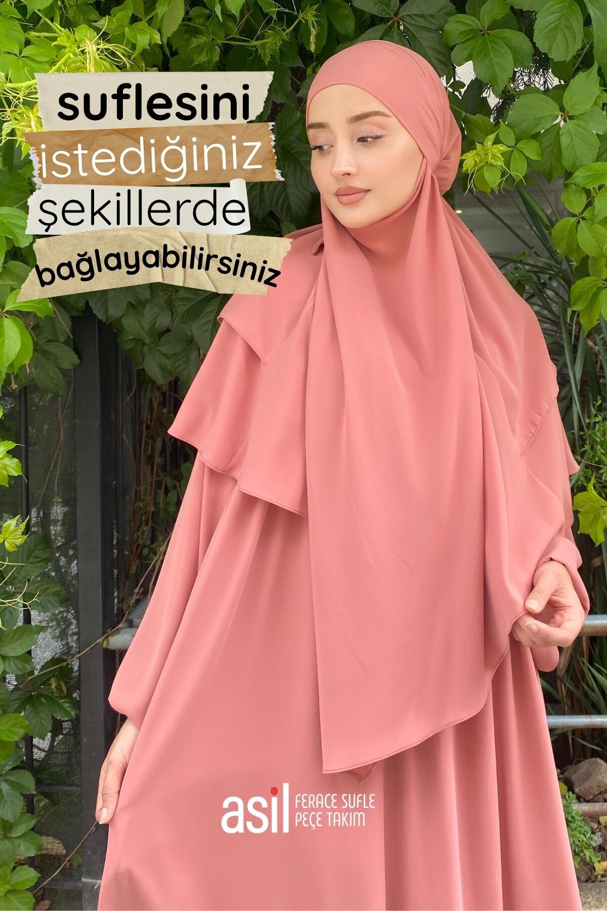 Asil Ferace Sufle Peçe Takım Somon - 3