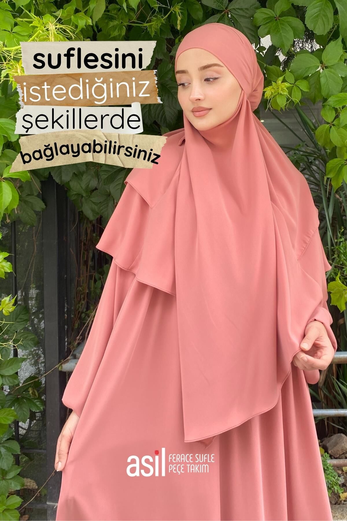 Asil Ferace Sufle Peçe Takım Somon - 3