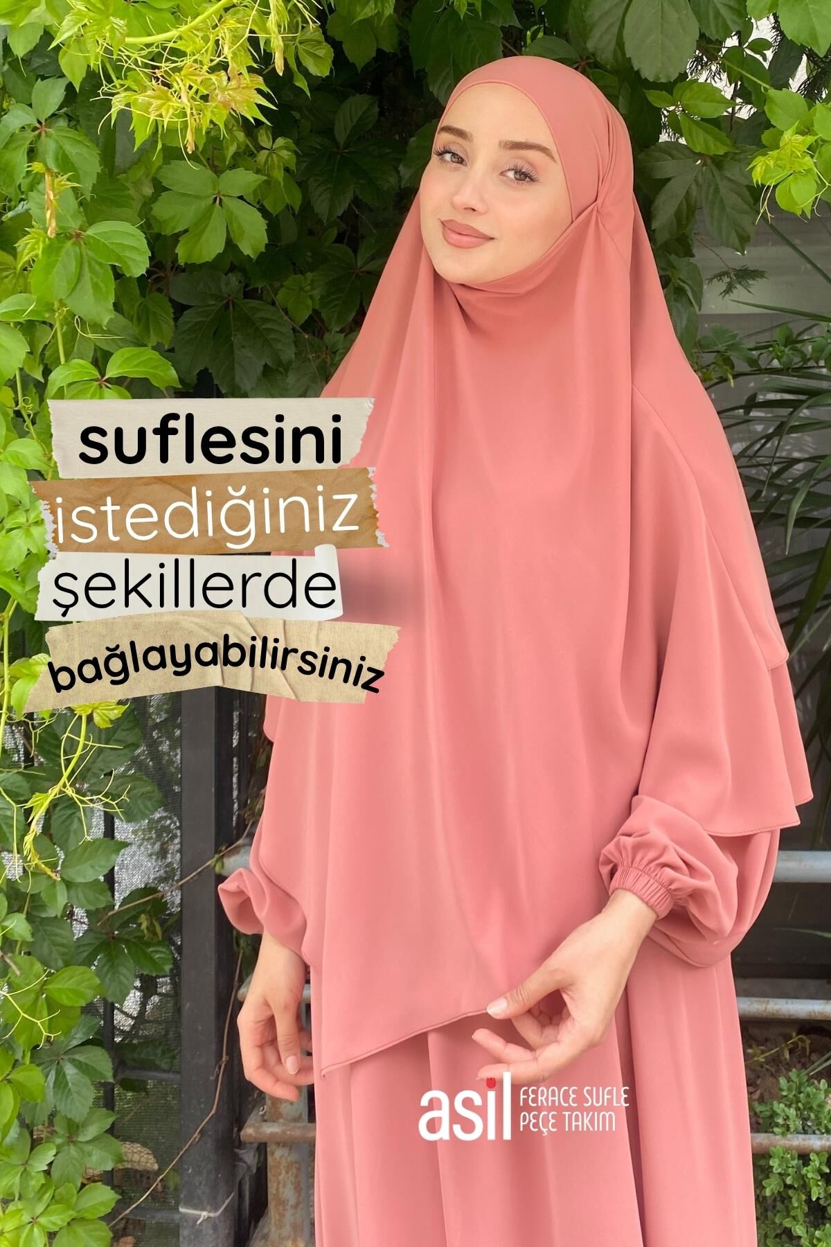 Asil Ferace Sufle Peçe Takım Somon - 12