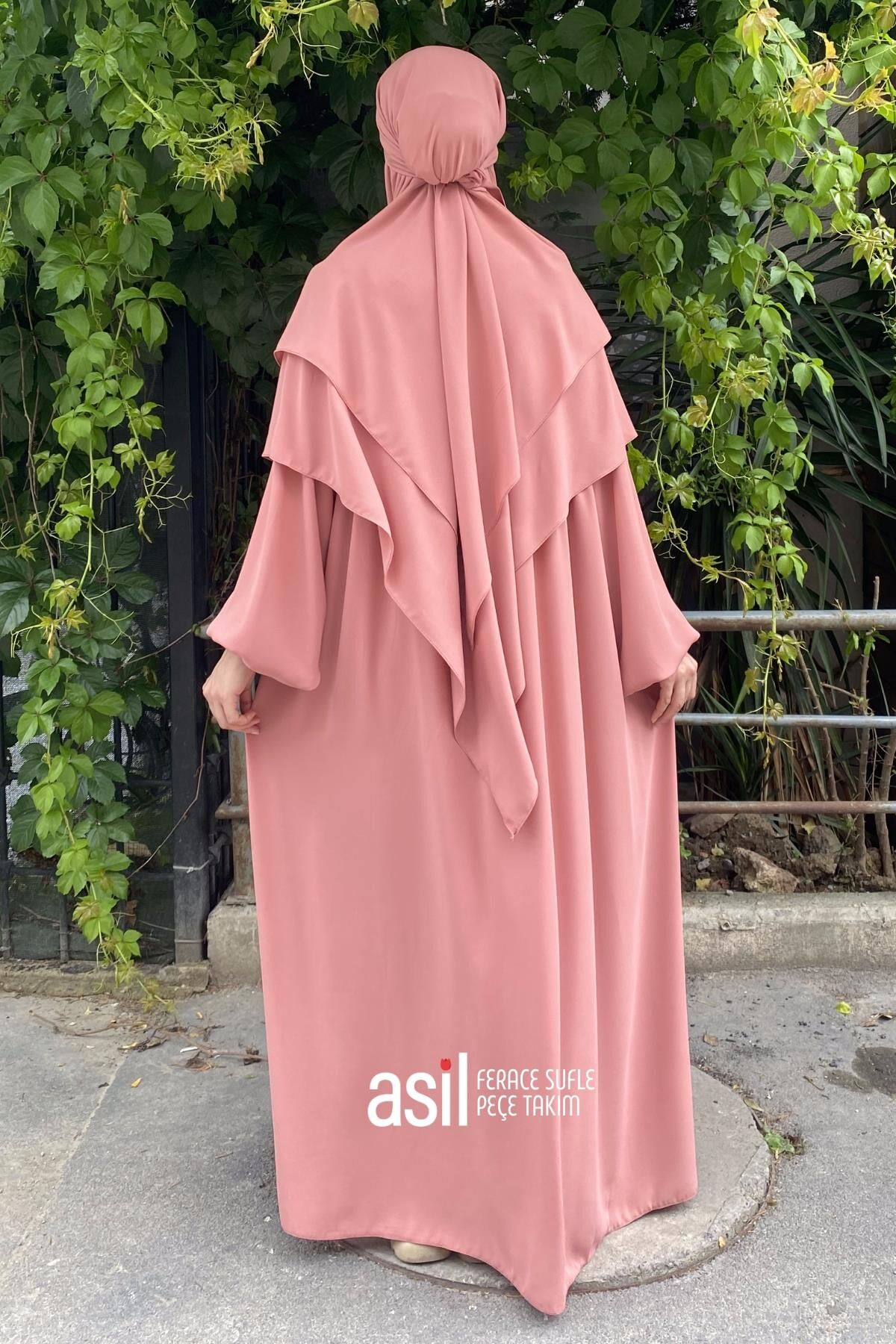 Asil Ferace Sufle Peçe Takım Somon - 8