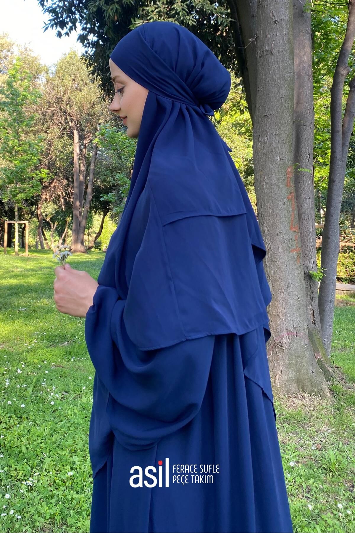 Asil Ferace Sufle Peçe Takım Lacivert - 3