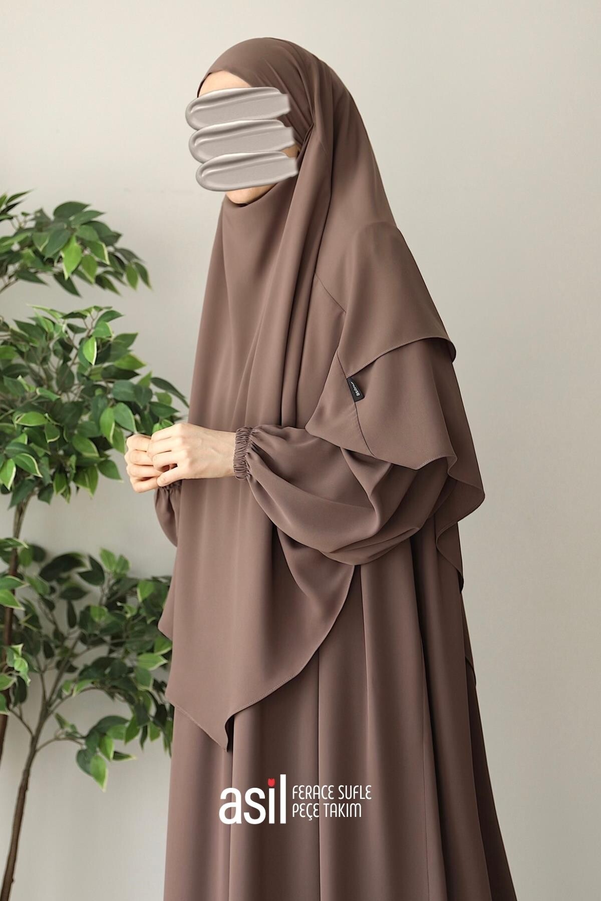 Asil Ferace Sufle Peçe Takım Sütlü Kahve 