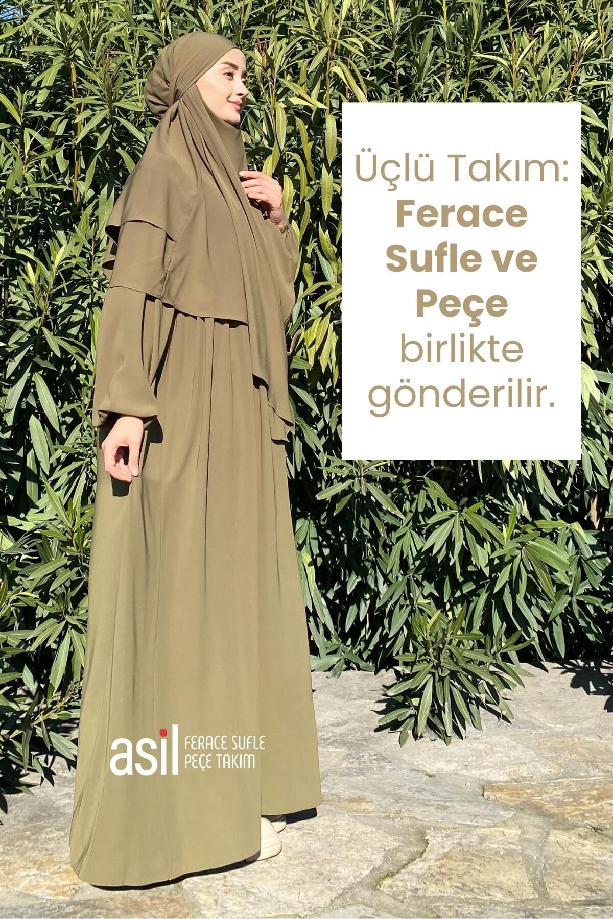 Asil Ferace Sufle Peçe Takım Yağ Yeşili - 2