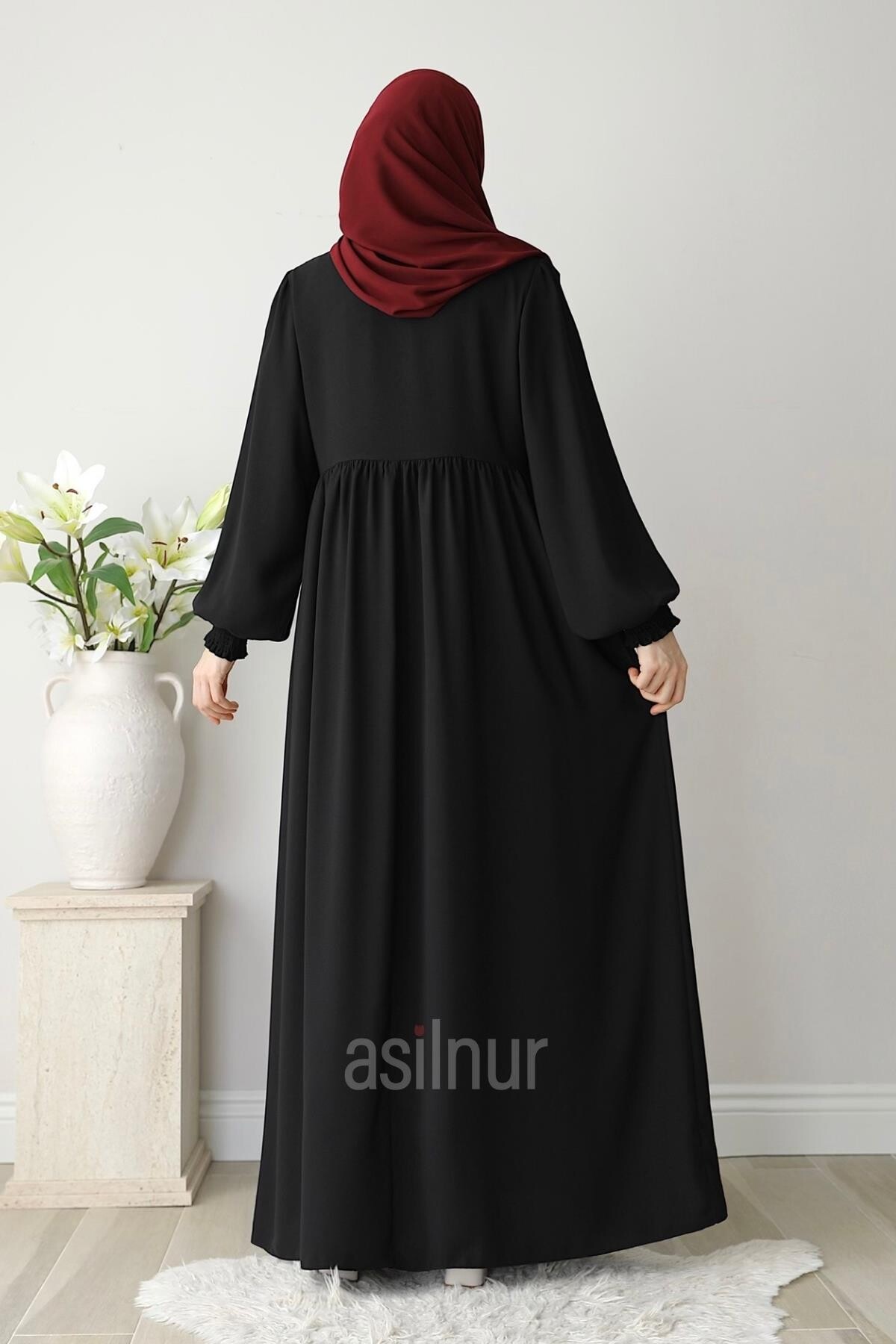 Ayşe Yakalı Pırlanta Elbise Siyah - 6