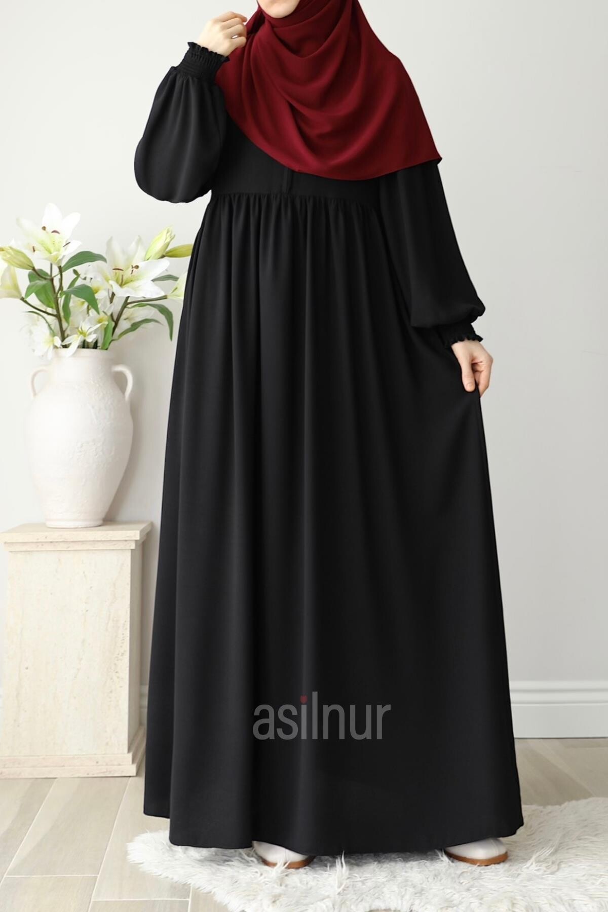 Ayşe Yakalı Pırlanta Elbise Siyah - ASİLNUR