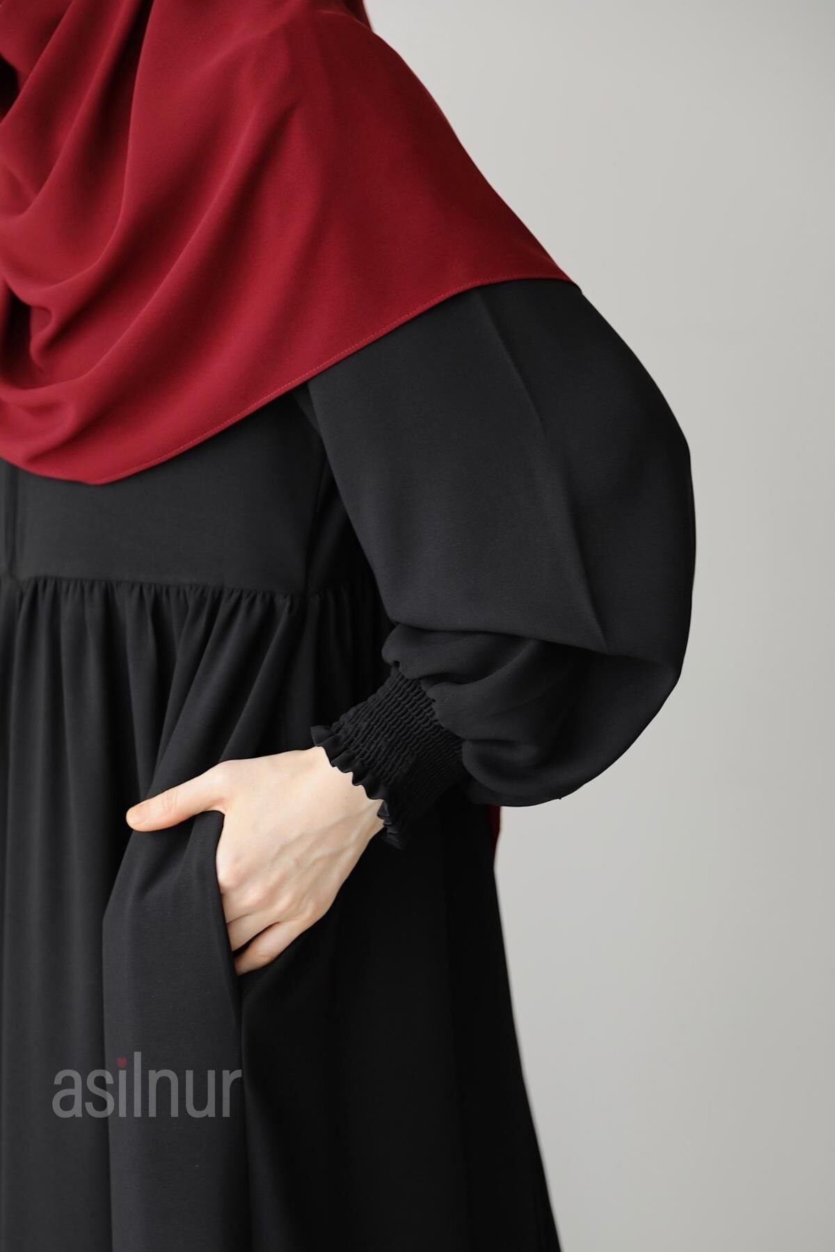 Ayşe Yakalı Pırlanta Elbise Siyah - 7