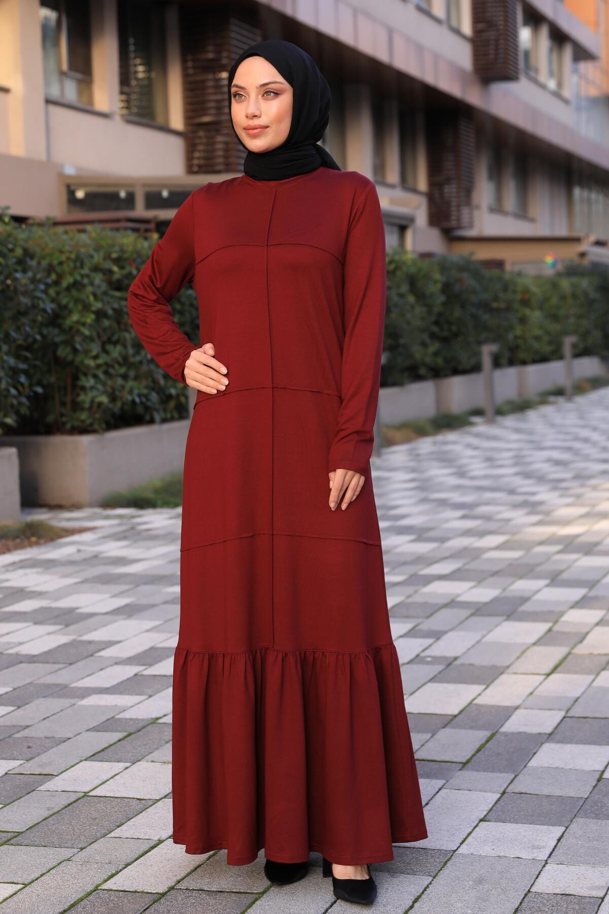 Beril Elbise Bordo - 5